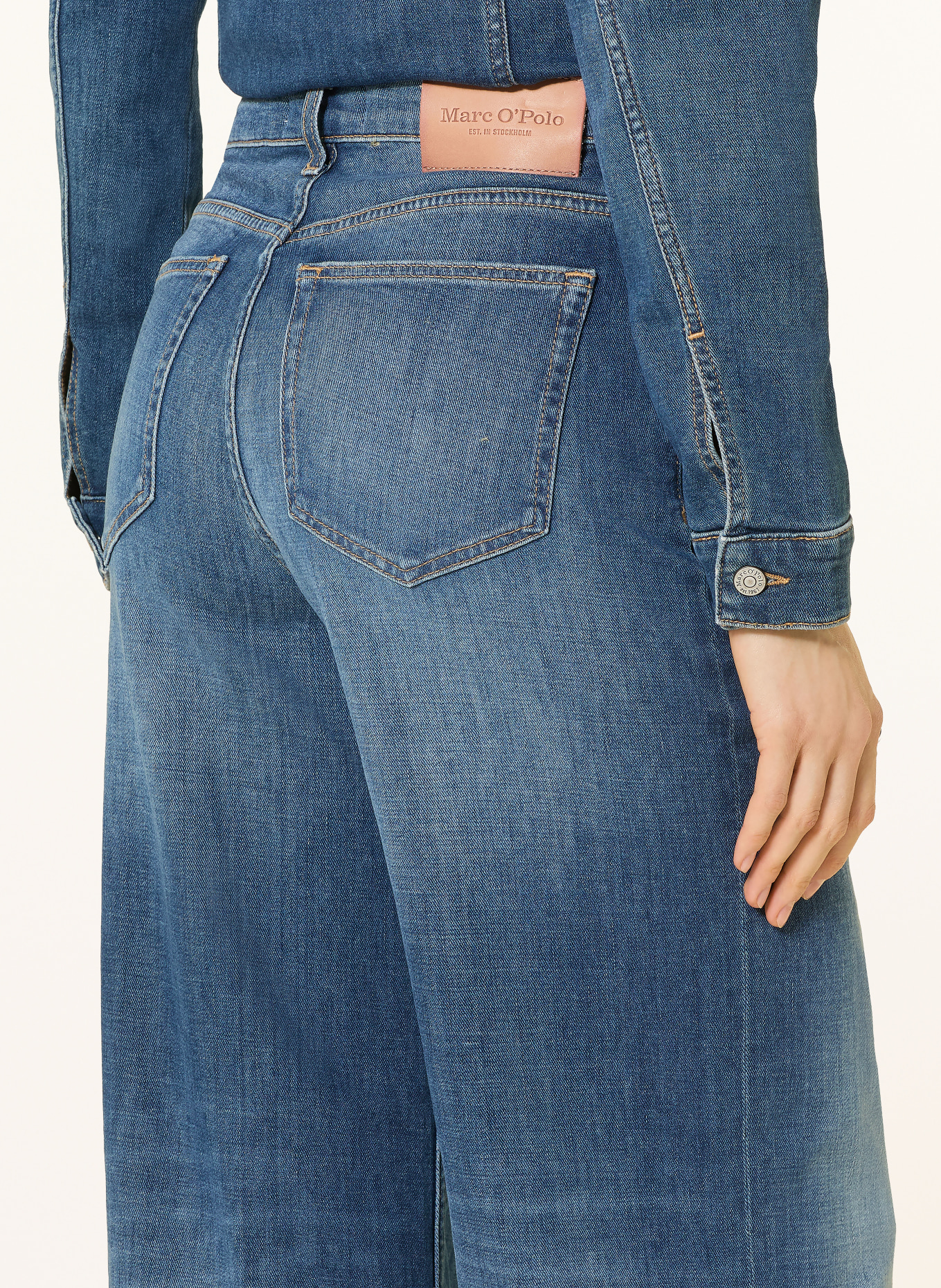 Marc O'Polo Džíny s širokými nohavicemi LANIA: 008 Cashmere dark blue wash