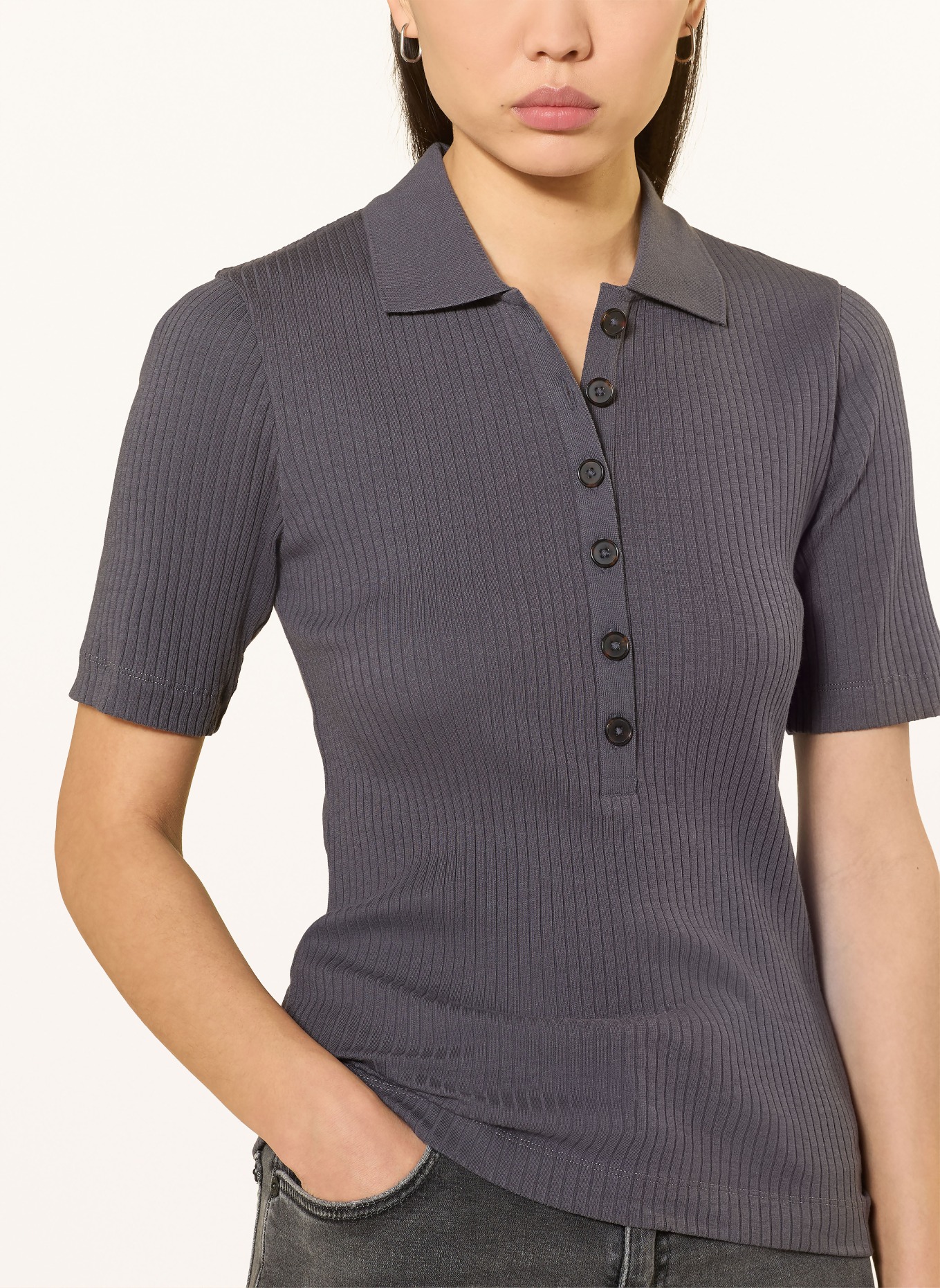 Marc O'Polo Jerseyové polo tričko: TMAVĚ ŠEDÁ