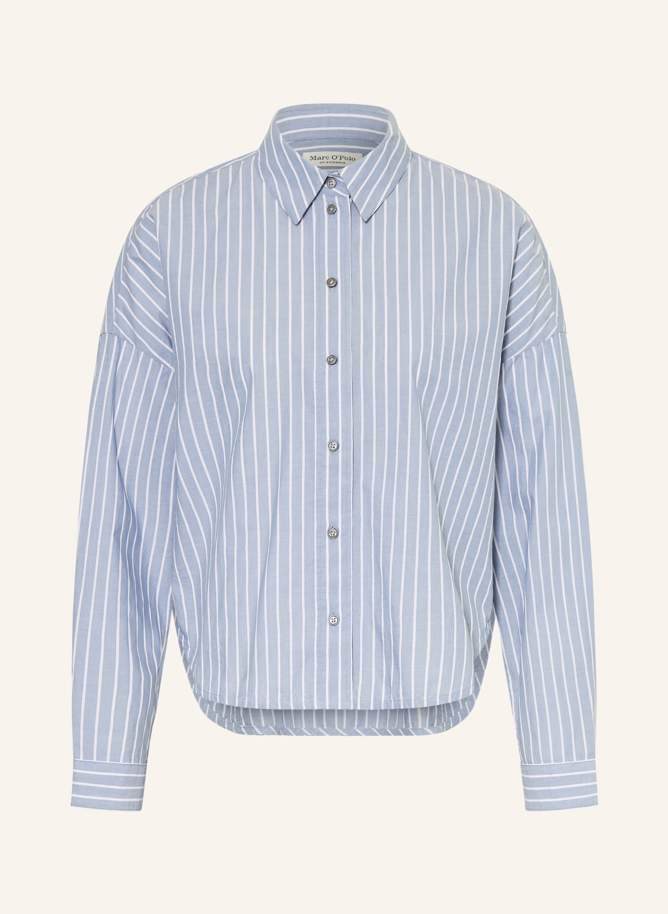 Marc O'Polo Hemdbluse: HELLBLAU / WEISS