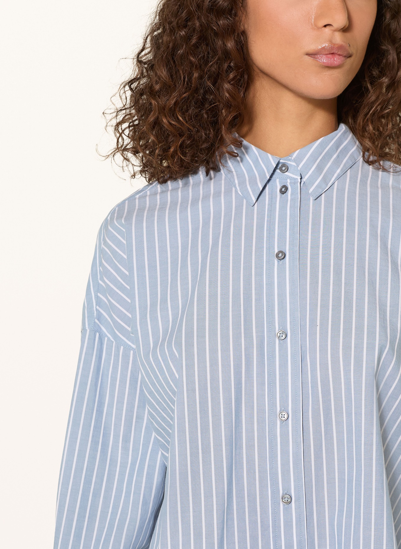 Marc O'Polo Hemdbluse: HELLBLAU / WEISS