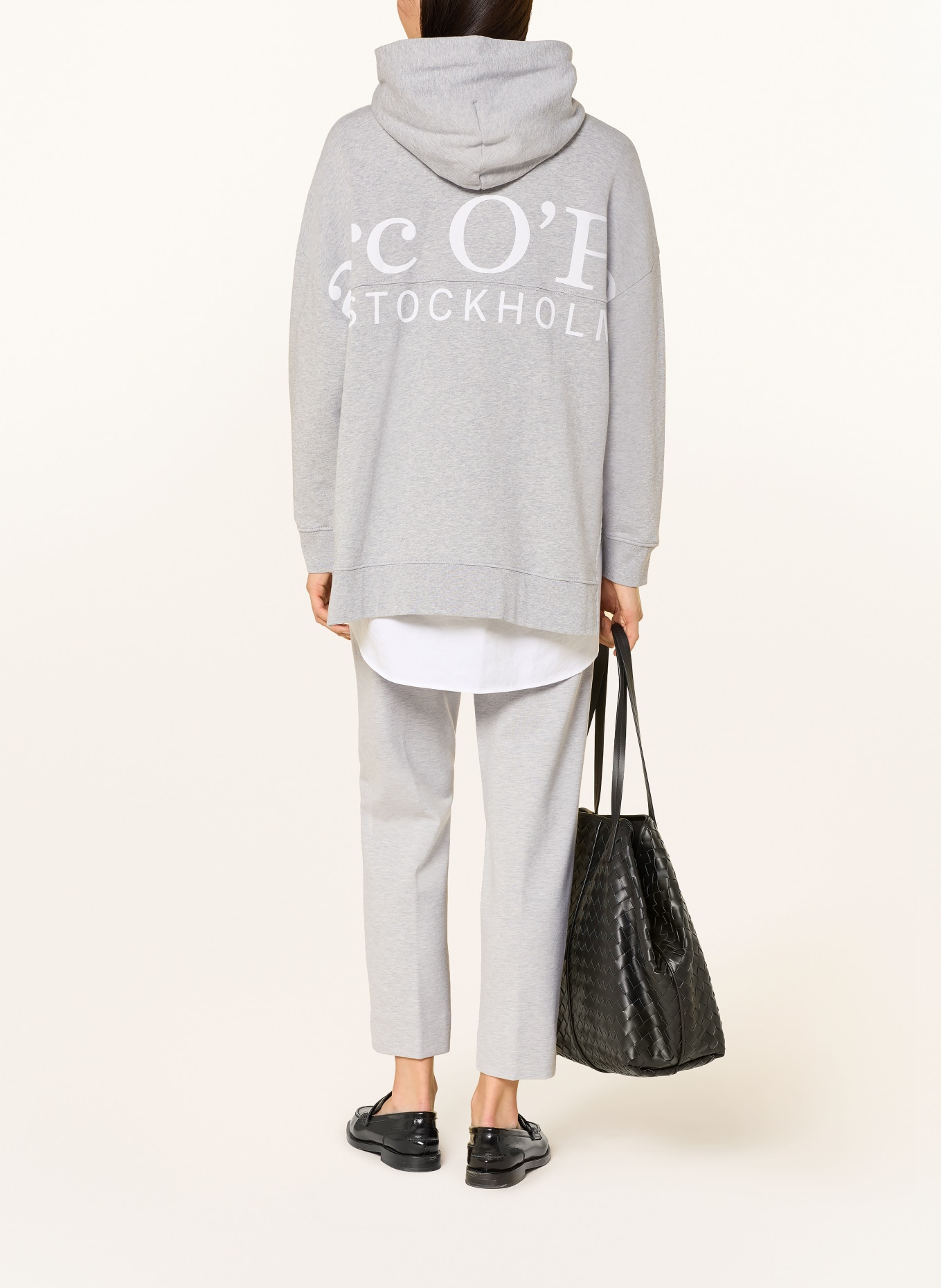 Marc O'Polo MALIN SLIM 7/8 jersey pants: 914 gravel grey melange