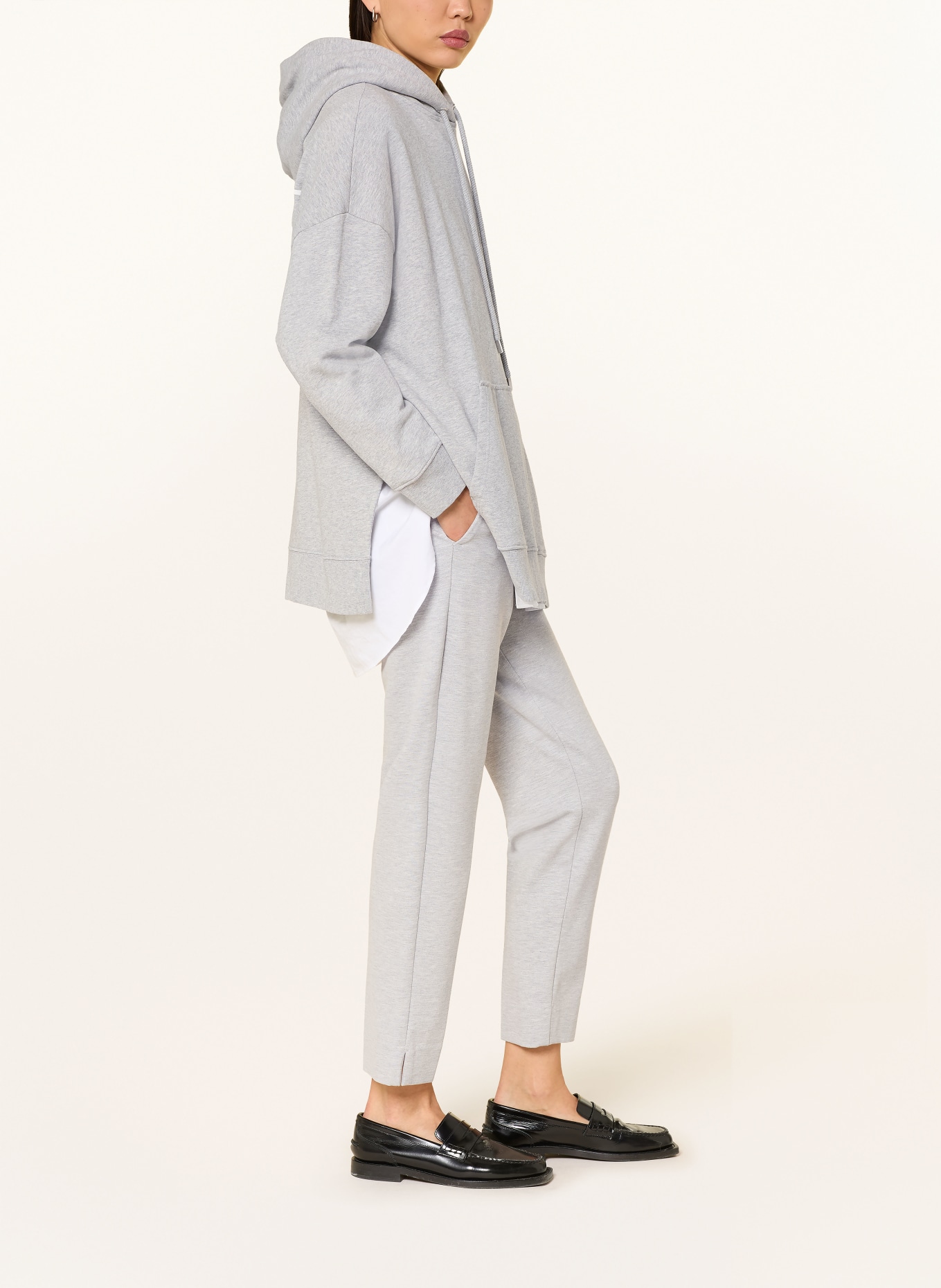 Marc O'Polo MALIN SLIM 7/8 jersey pants: 914 gravel grey melange