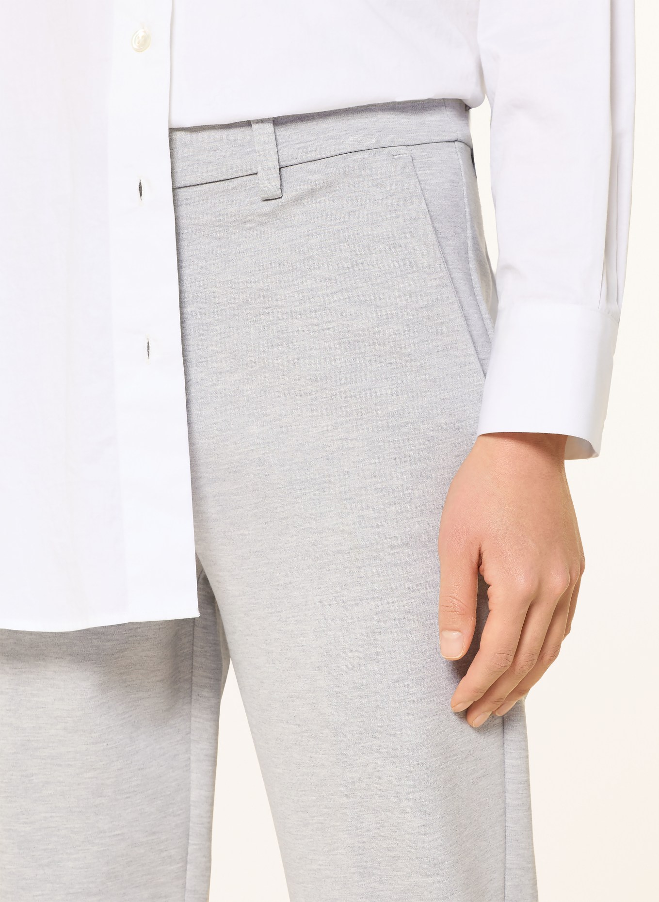Marc O'Polo MALIN SLIM 7/8 jersey pants: 914 gravel grey melange