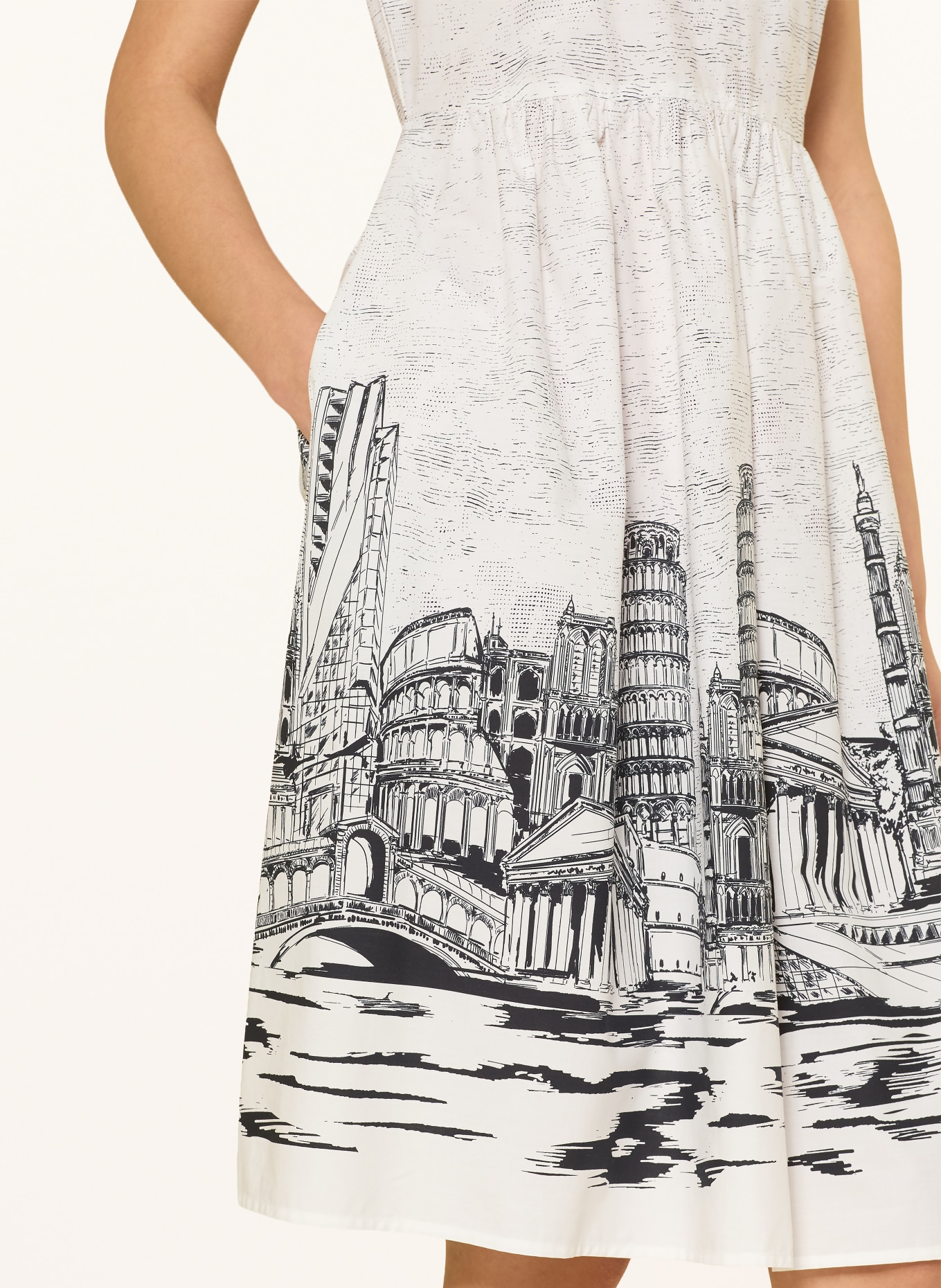 ANGOOR Kleid BRIGITTE: ECRU / SCHWARZ