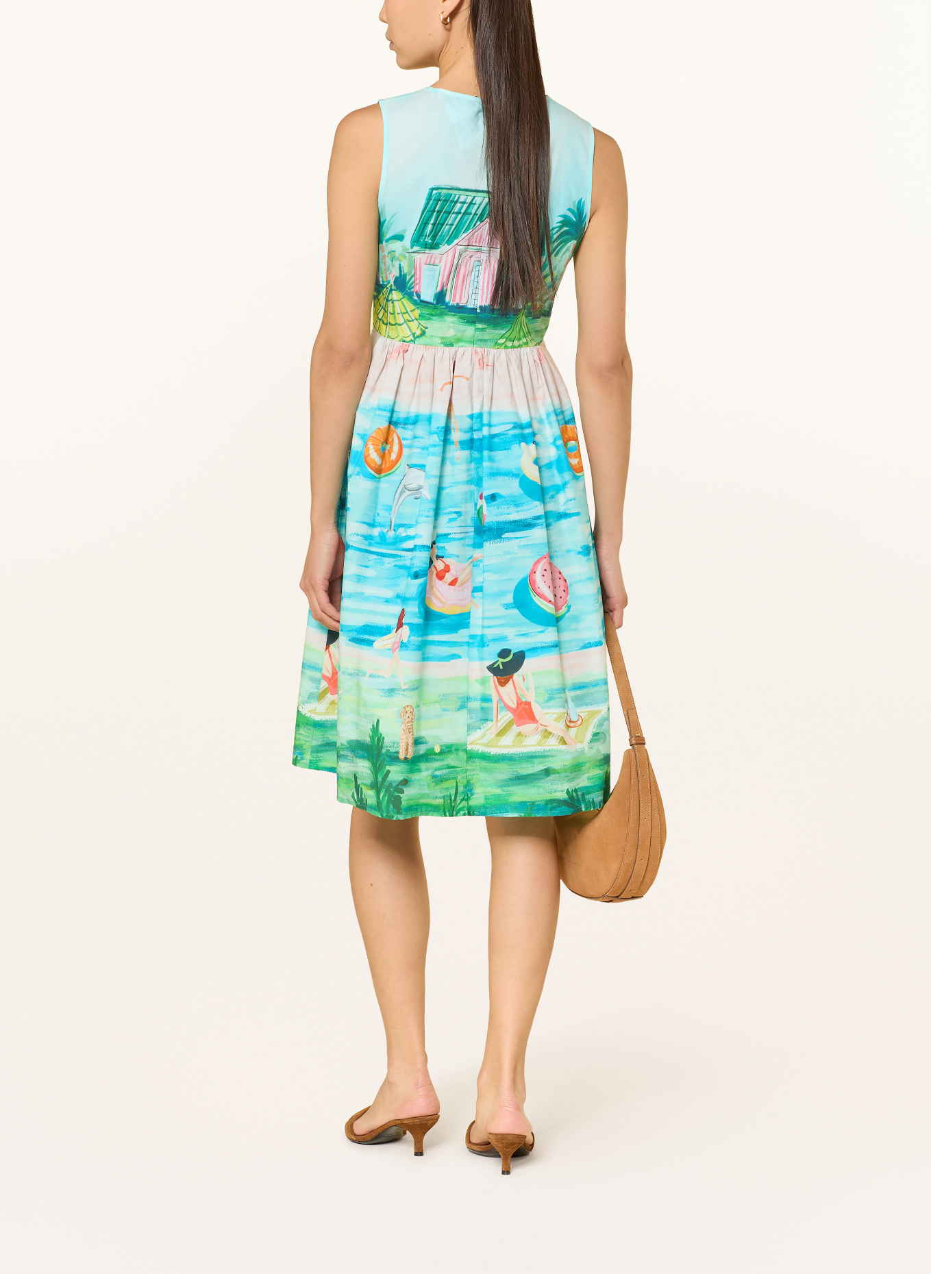 ANGOOR Kleid HANNA: TÜRKIS / ORANGE / GRÜN