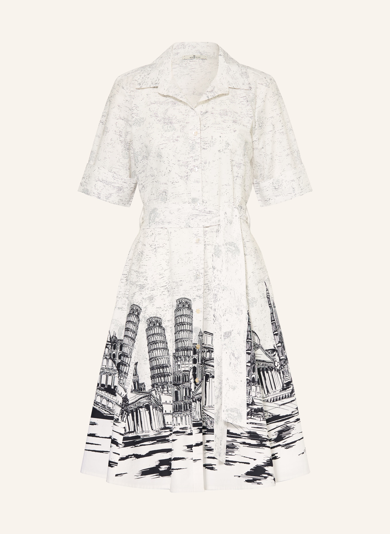 ANGOOR Hemdblusenkleid BEATA: WEISS / SCHWARZ