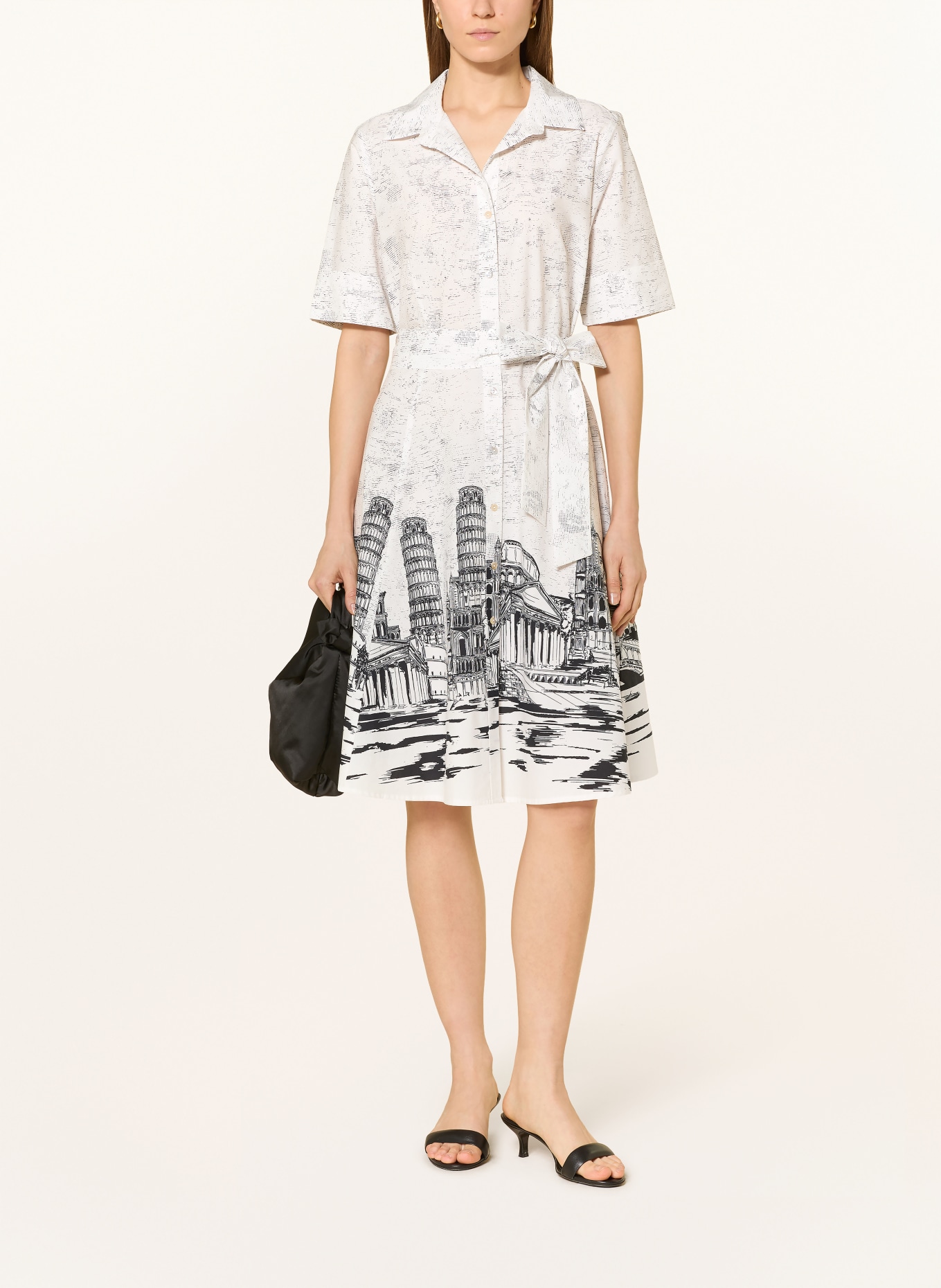 ANGOOR Hemdblusenkleid BEATA: WEISS / SCHWARZ