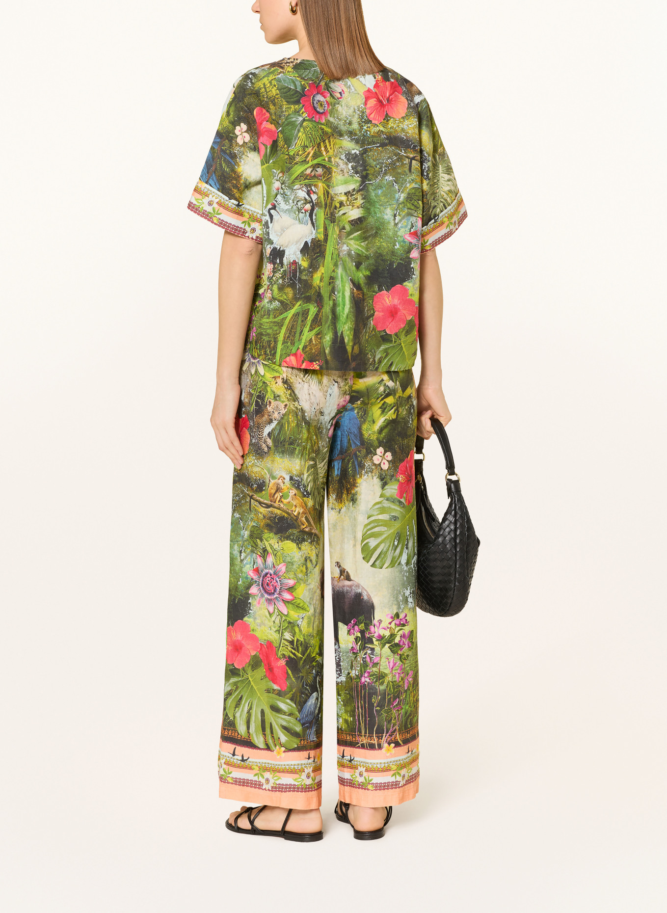 ANGOOR plátěné kalhoty: ZELENÁ / RŮŽOVÁ / ČERVENÁ