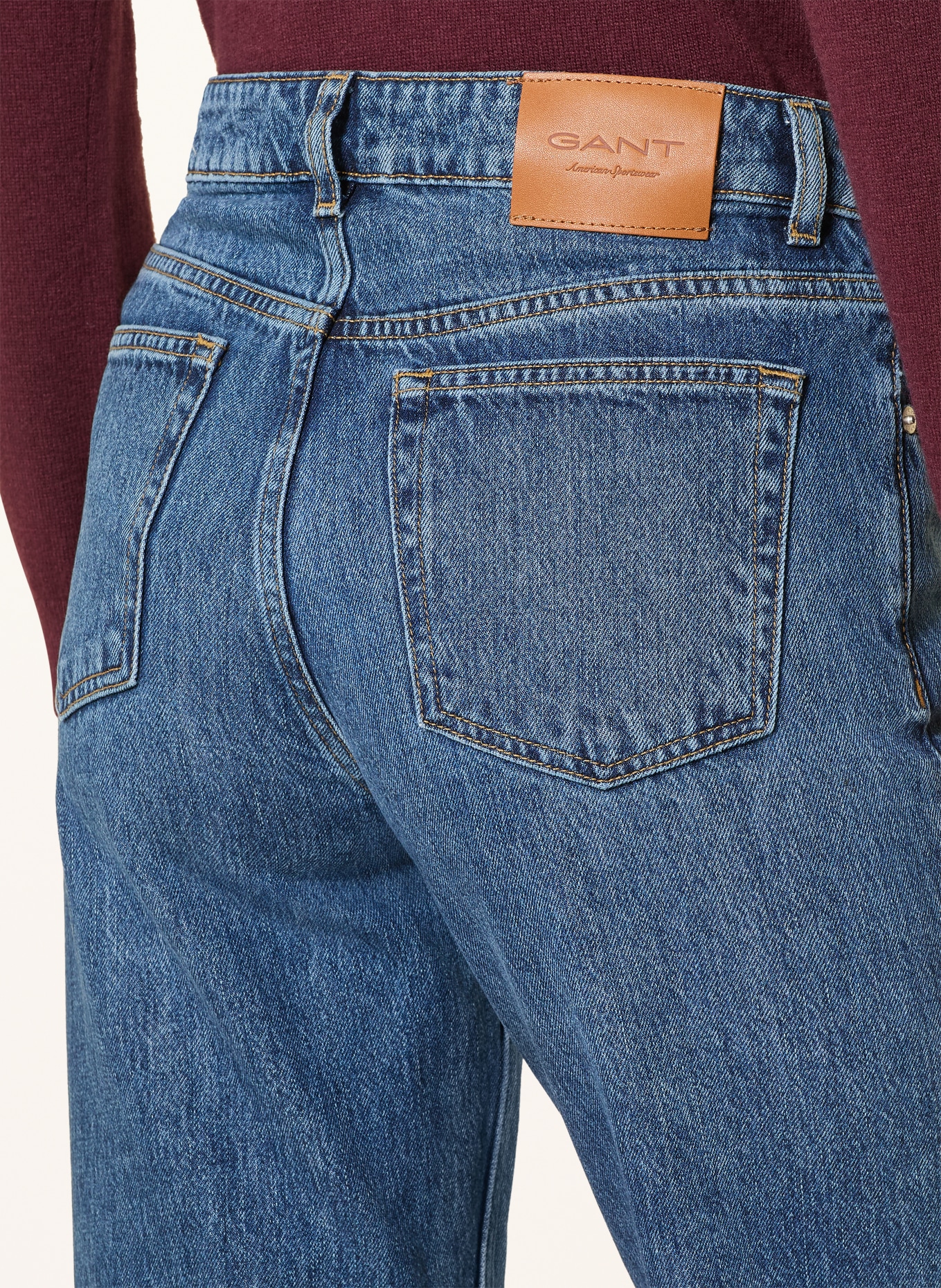 GANT Straight jeans: 971 mid blue worn in
