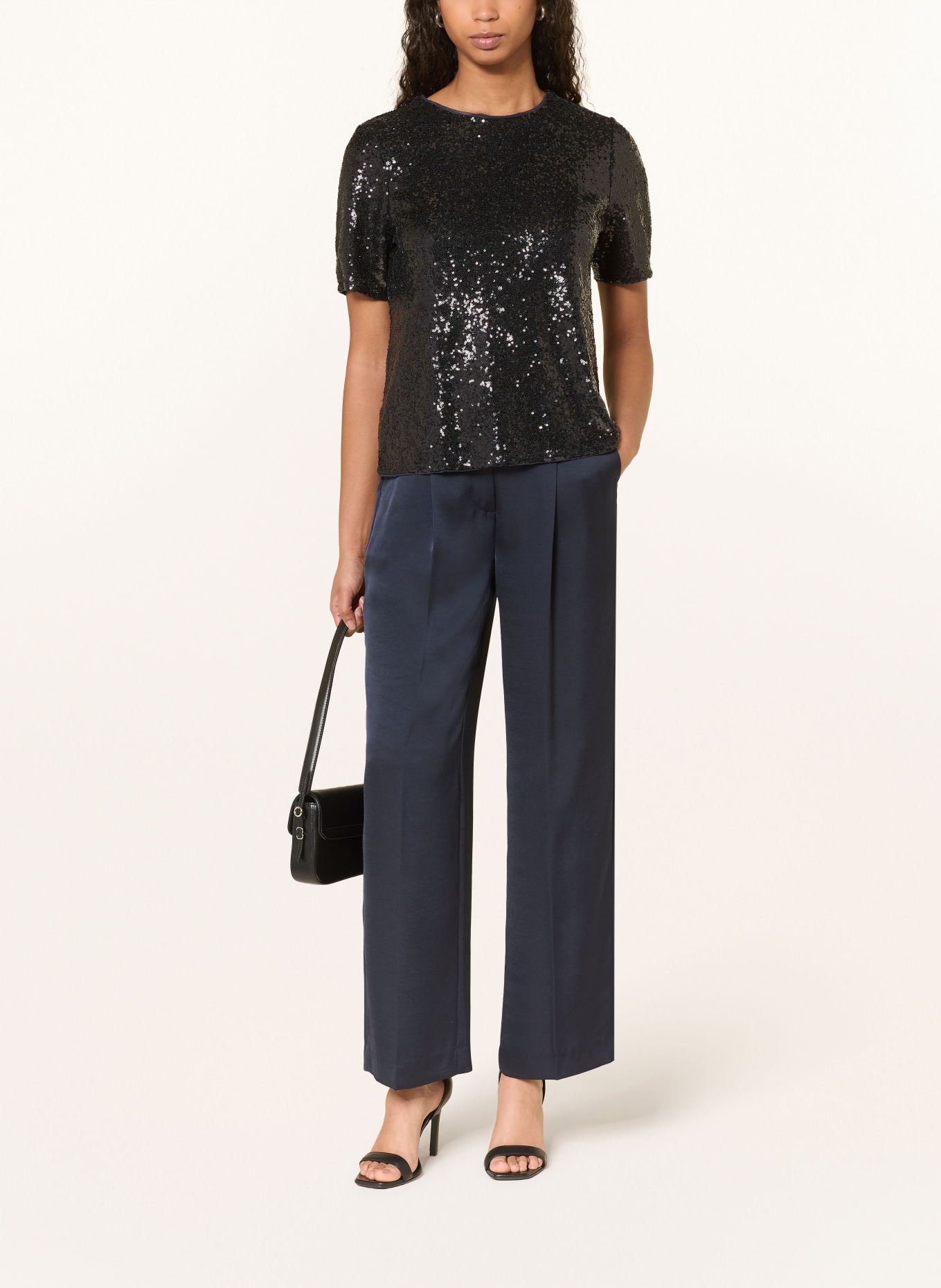 HOBBS Blůza LILIBET s flitry: TMAVĚ MODRÁ