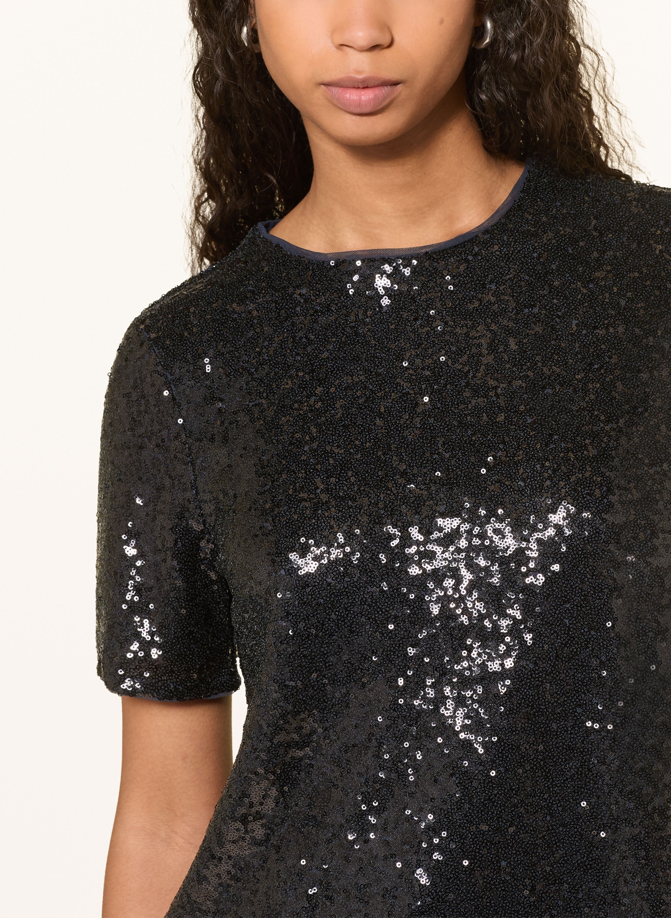 HOBBS Blůza LILIBET s flitry: TMAVĚ MODRÁ