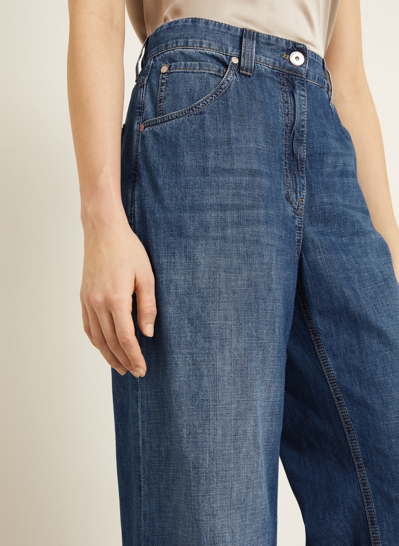 BRUNELLO CUCINELLI Wide-leg jeans: C9393 BLUE