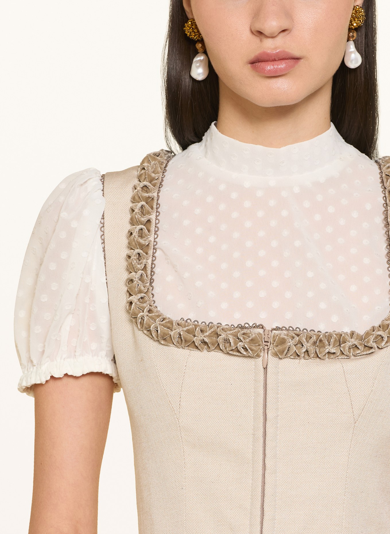 Seenberg Ohrhänger: GOLD / WEISS