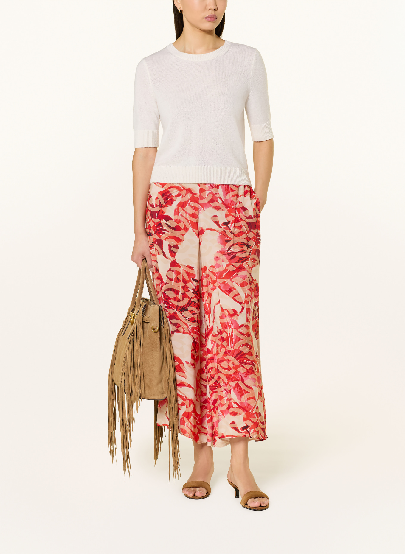 ELENA MIRO Culotte: ROT / BEIGE / CREME