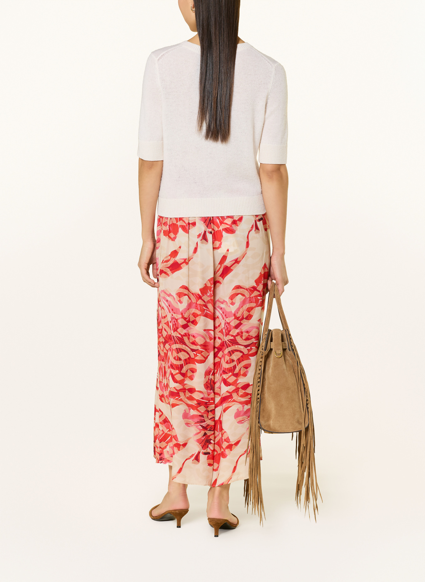 ELENA MIRO Culotte: ROT / BEIGE / CREME