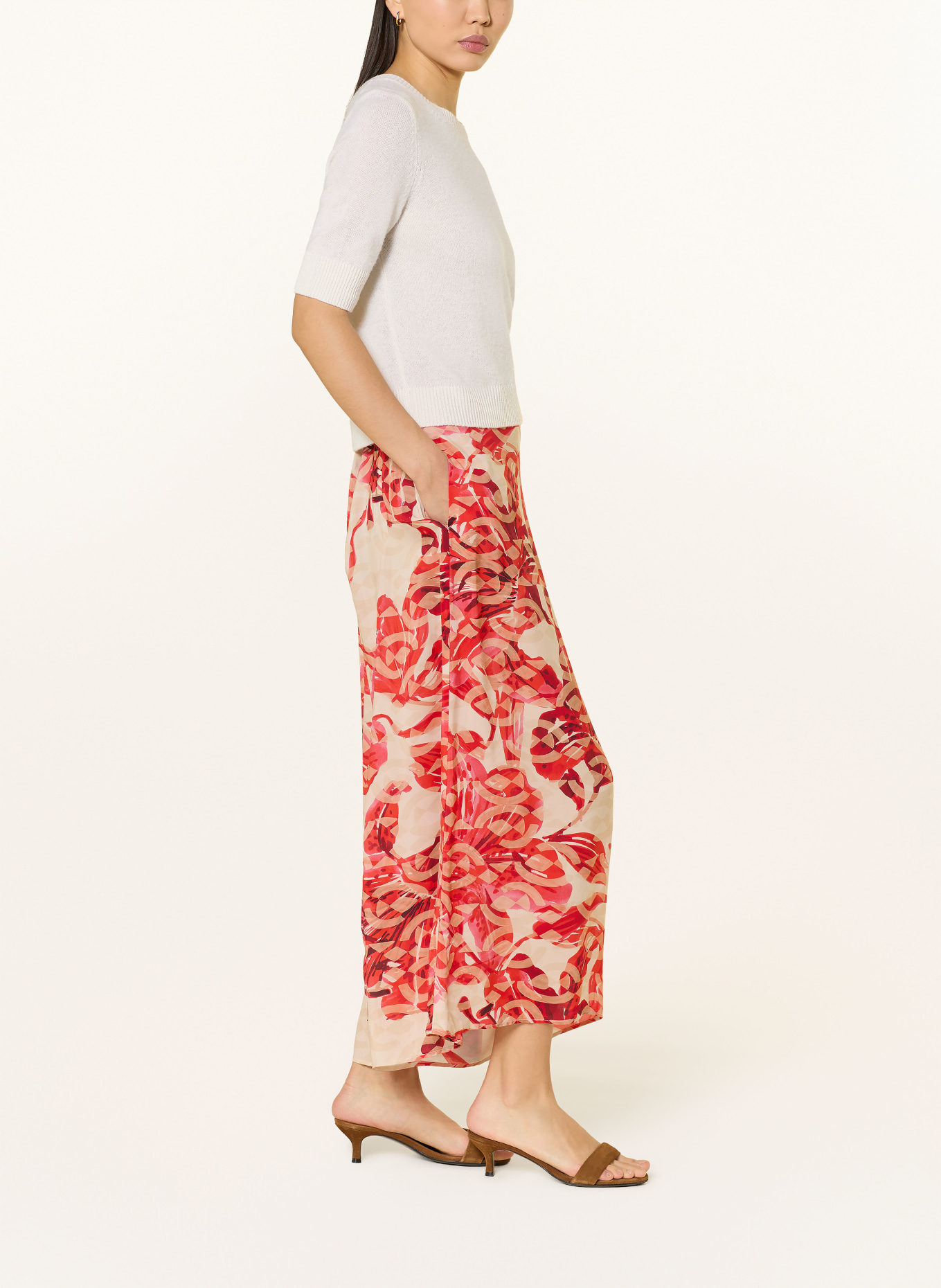 ELENA MIRO Culotte: ROT / BEIGE / CREME