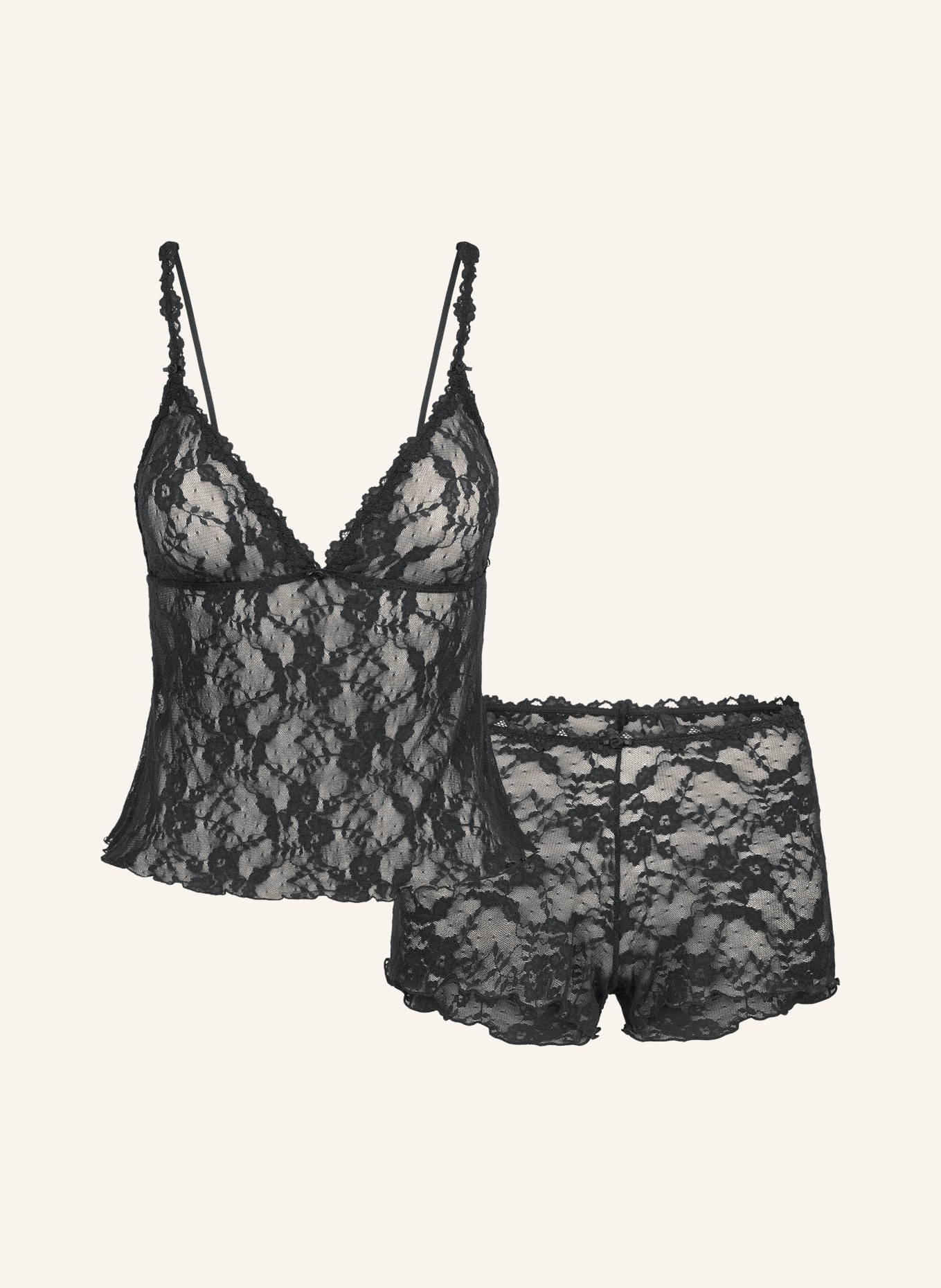SKIMS Lounge-Set STRETCH LACE: SOOT