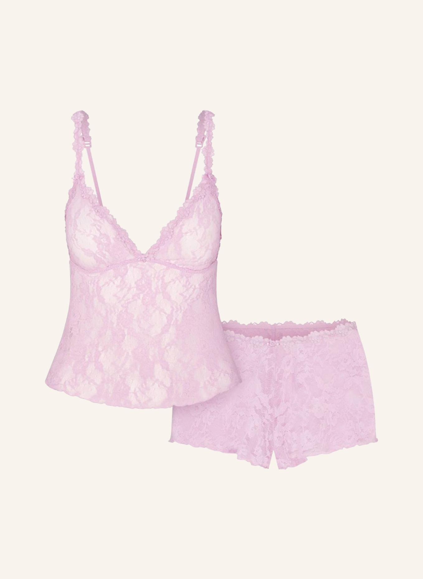 SKIMS Lounge Set STRETCH LACE: BABY PINK