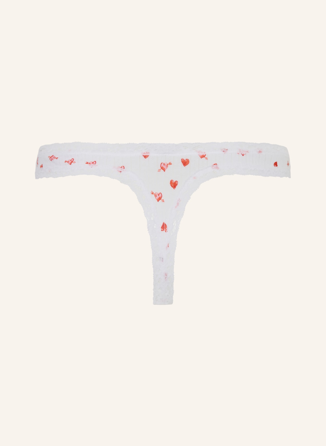 SKIMS String LIGHTWEIGHT COTTON: SNOW ARROWED HEARTS