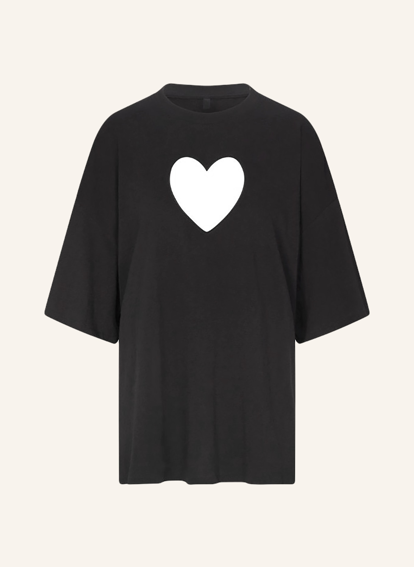 SKIMS Lounge-Shirt WORN IN JERSEY mit Cut-Out: WASHED ONYX