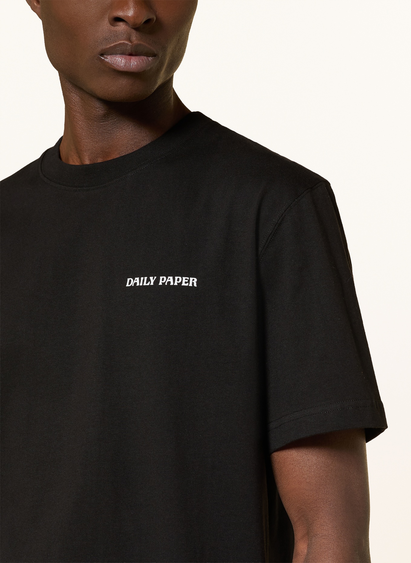 DAILY PAPER Tričko CHAIN SHIELD: ČERNÁ / ŠEDÁ