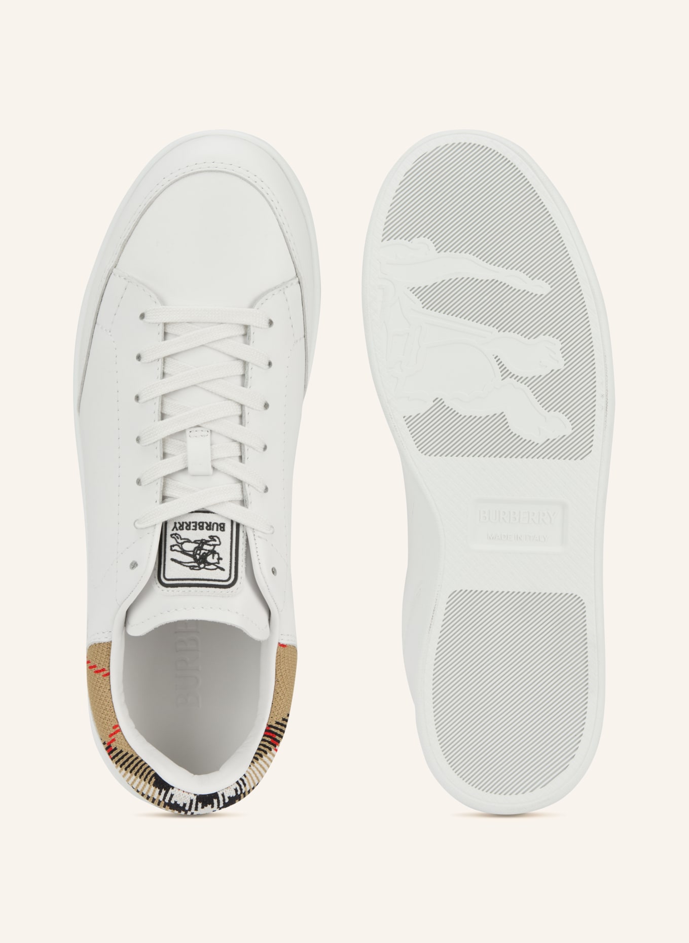 BURBERRY Sneaker SET: WEISS / HELLBRAUN / SCHWARZ