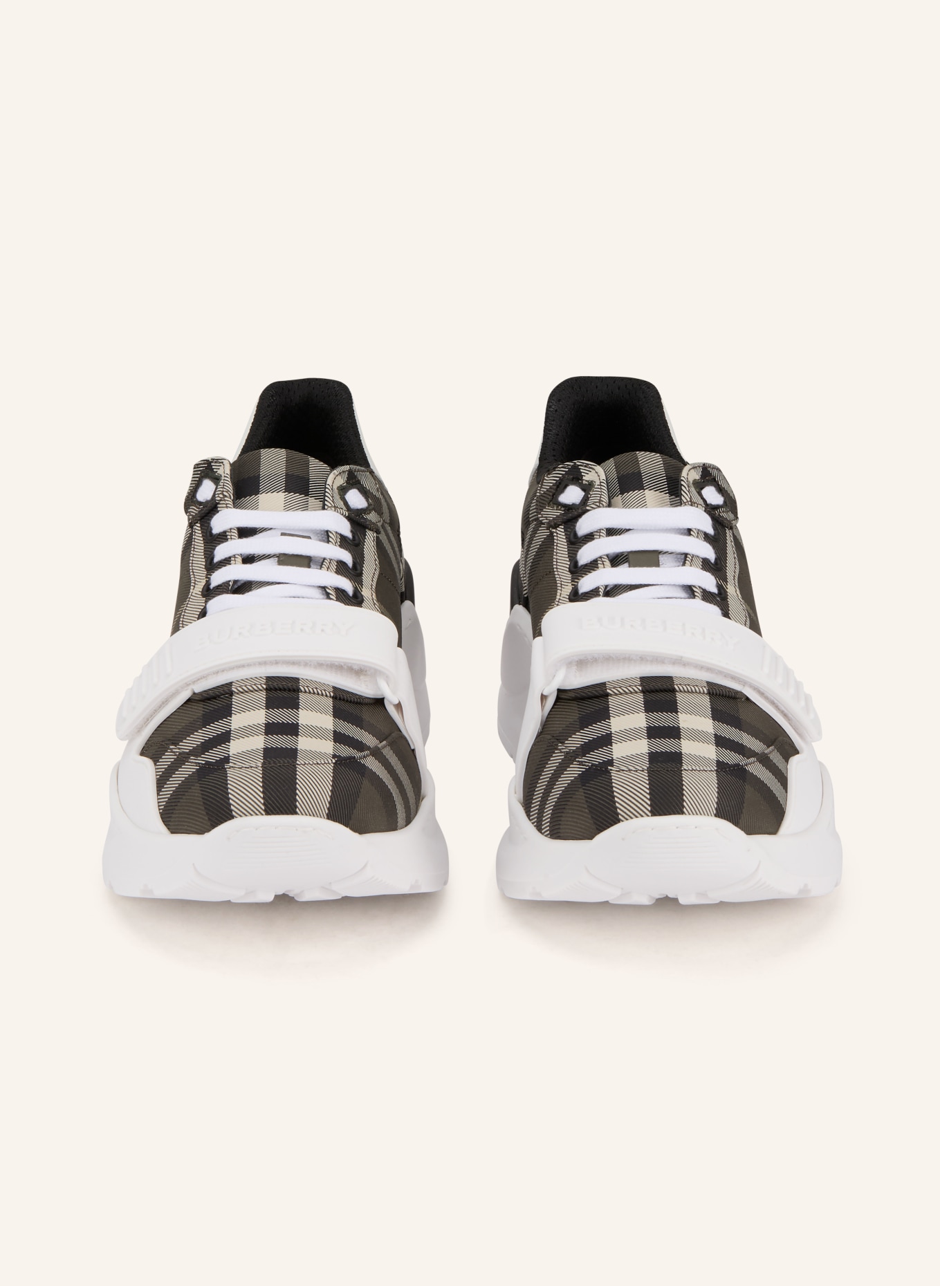 BURBERRY sneaker: KHAKI / WHITE / BLACK