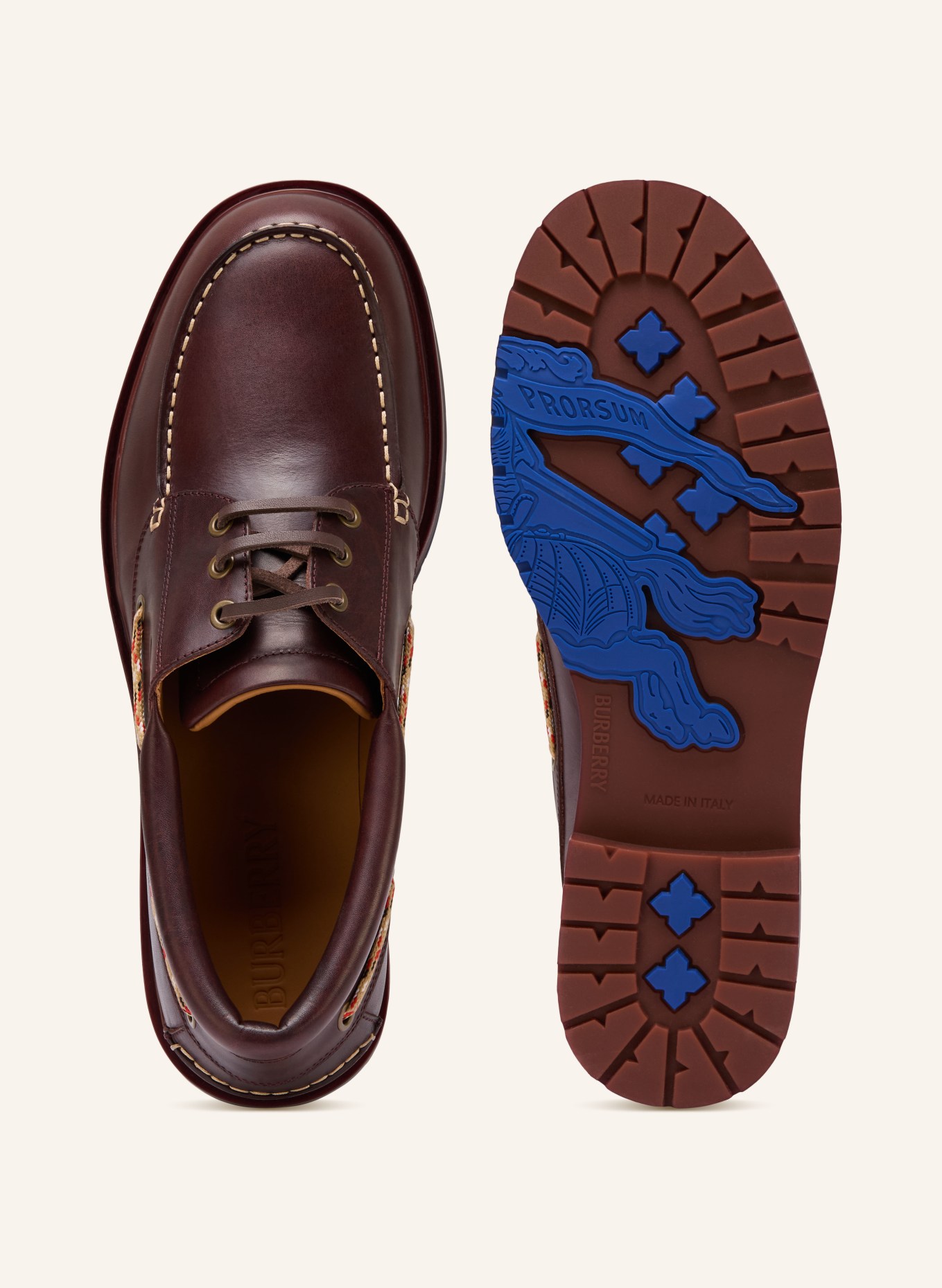 BURBERRY buty żeglarskie: CIEMNOBRĄZOWY