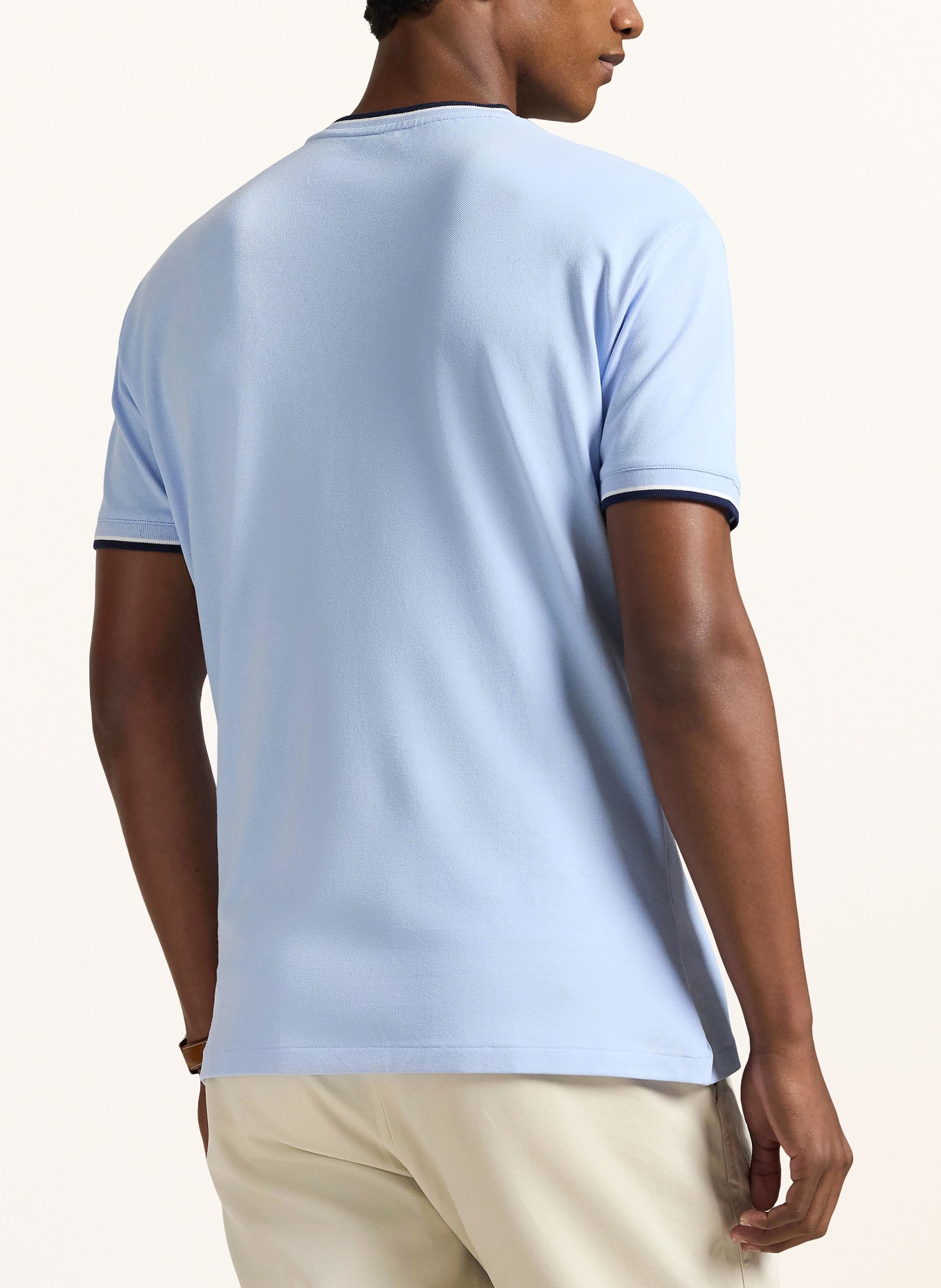 POLO RALPH LAUREN T-Shirt: HELLBLAU / DUNKELBLAU / WEISS