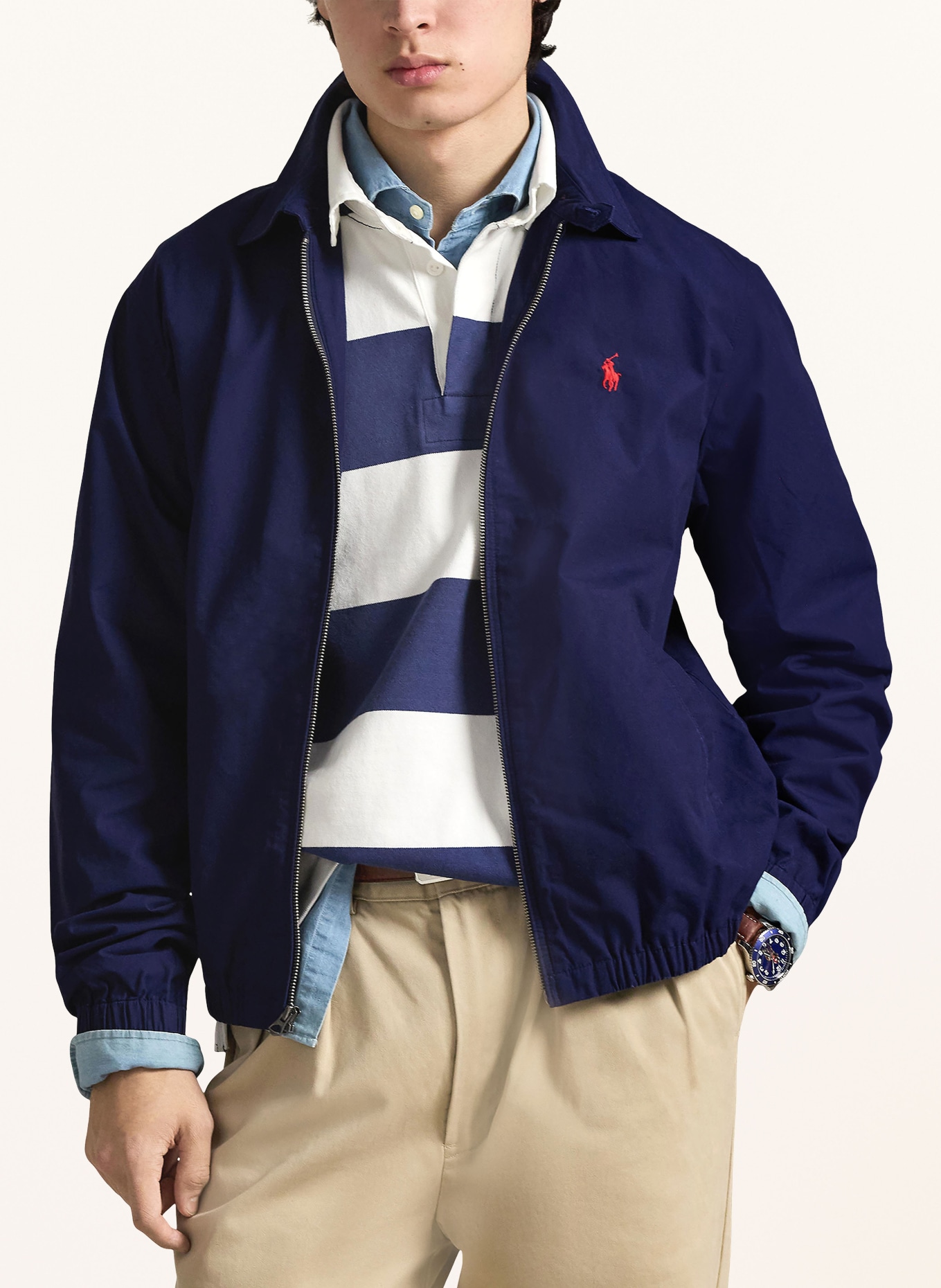 POLO RALPH LAUREN Blouson: DUNKELBLAU / ROT