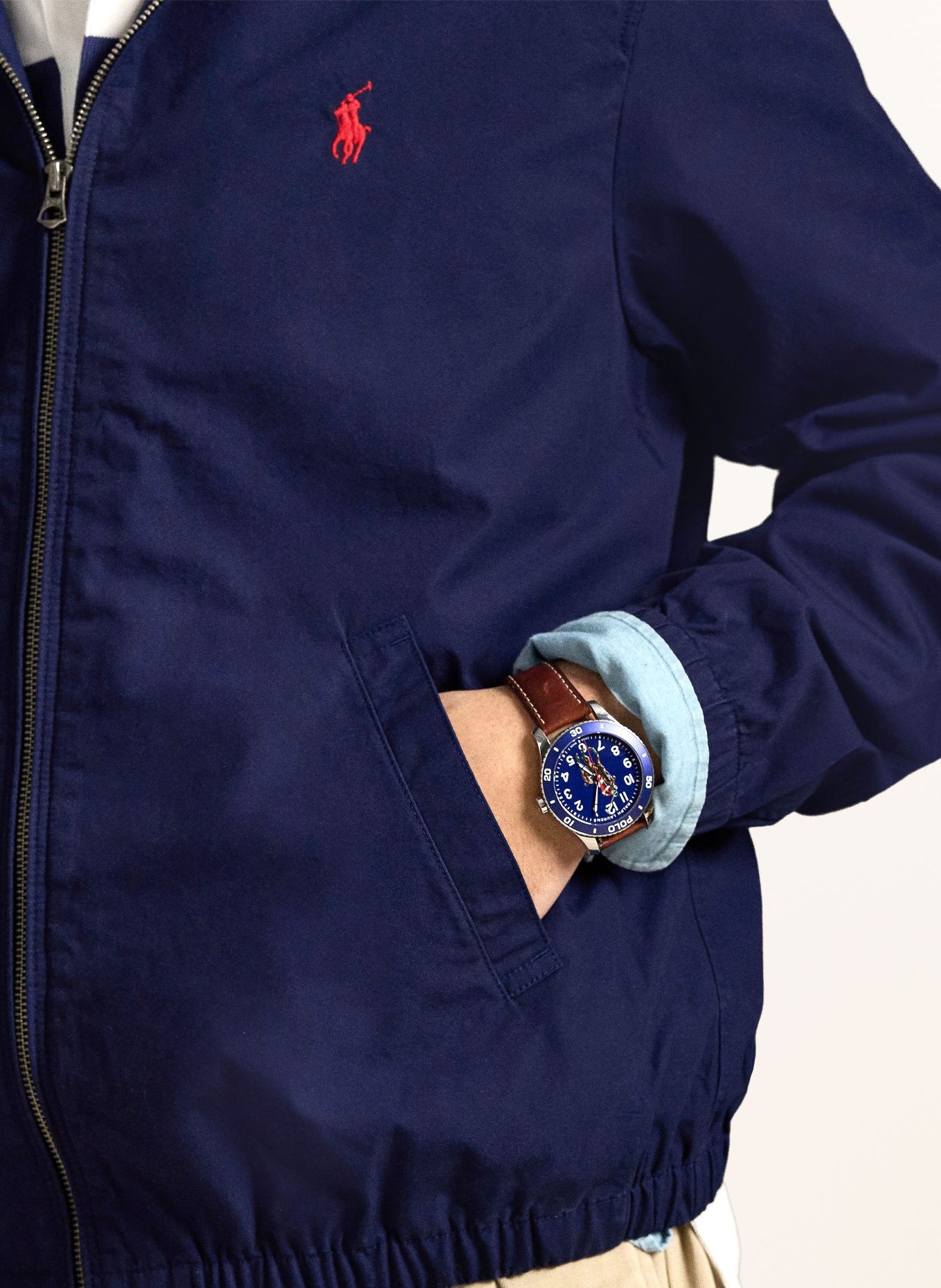 POLO RALPH LAUREN Blouson: DUNKELBLAU / ROT