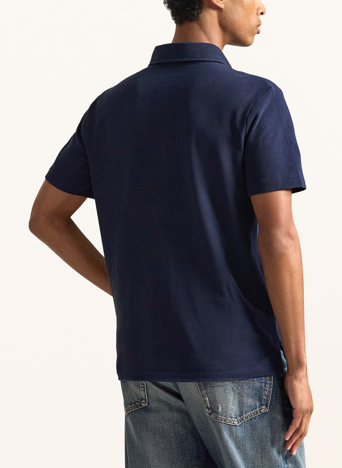 POLO RALPH LAUREN Piqué polokošile: TMAVĚ MODRÁ / HNĚDÁ / TMAVĚ ČERVENÁ