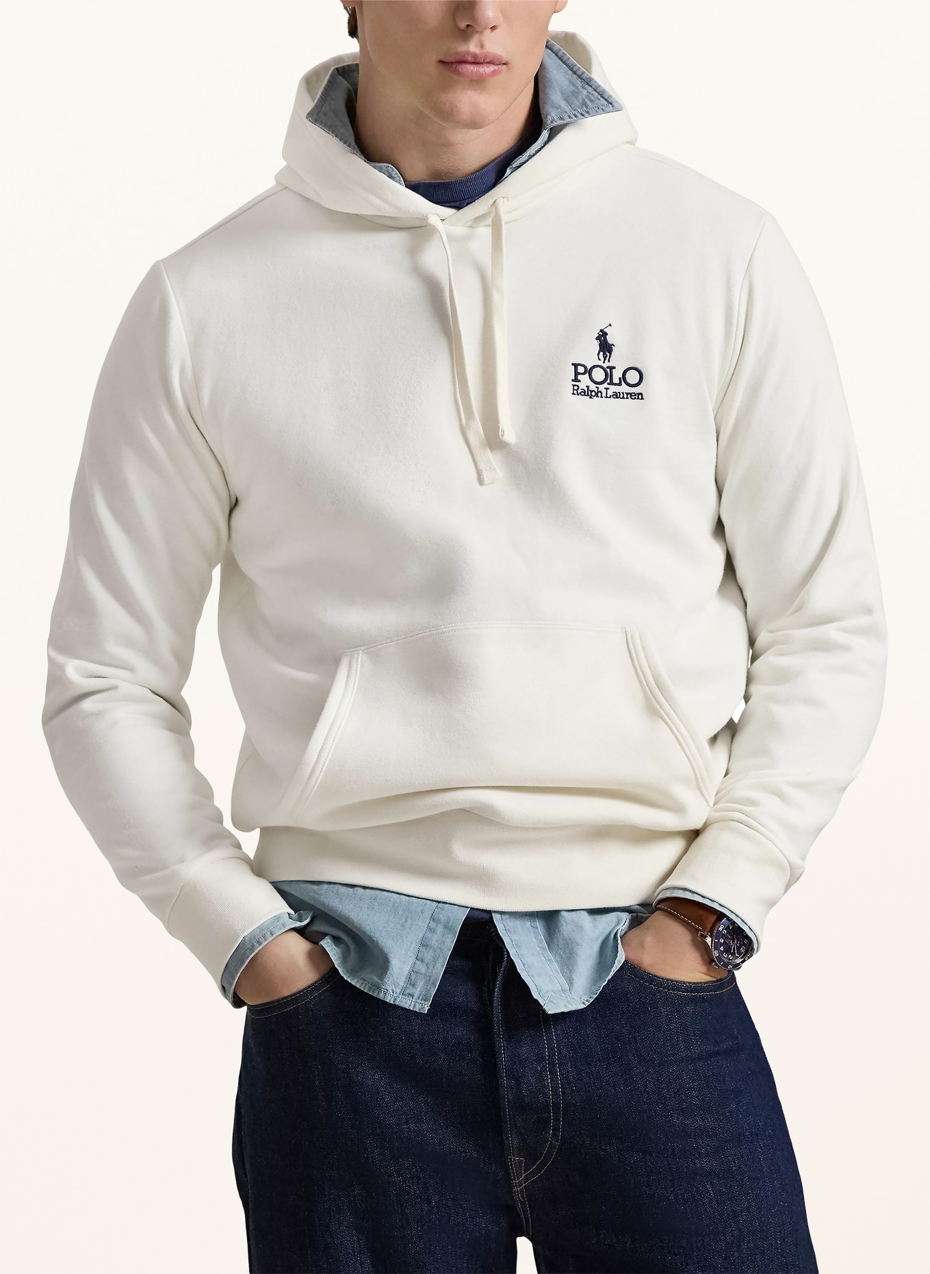 POLO RALPH LAUREN Hoodie: ECRU