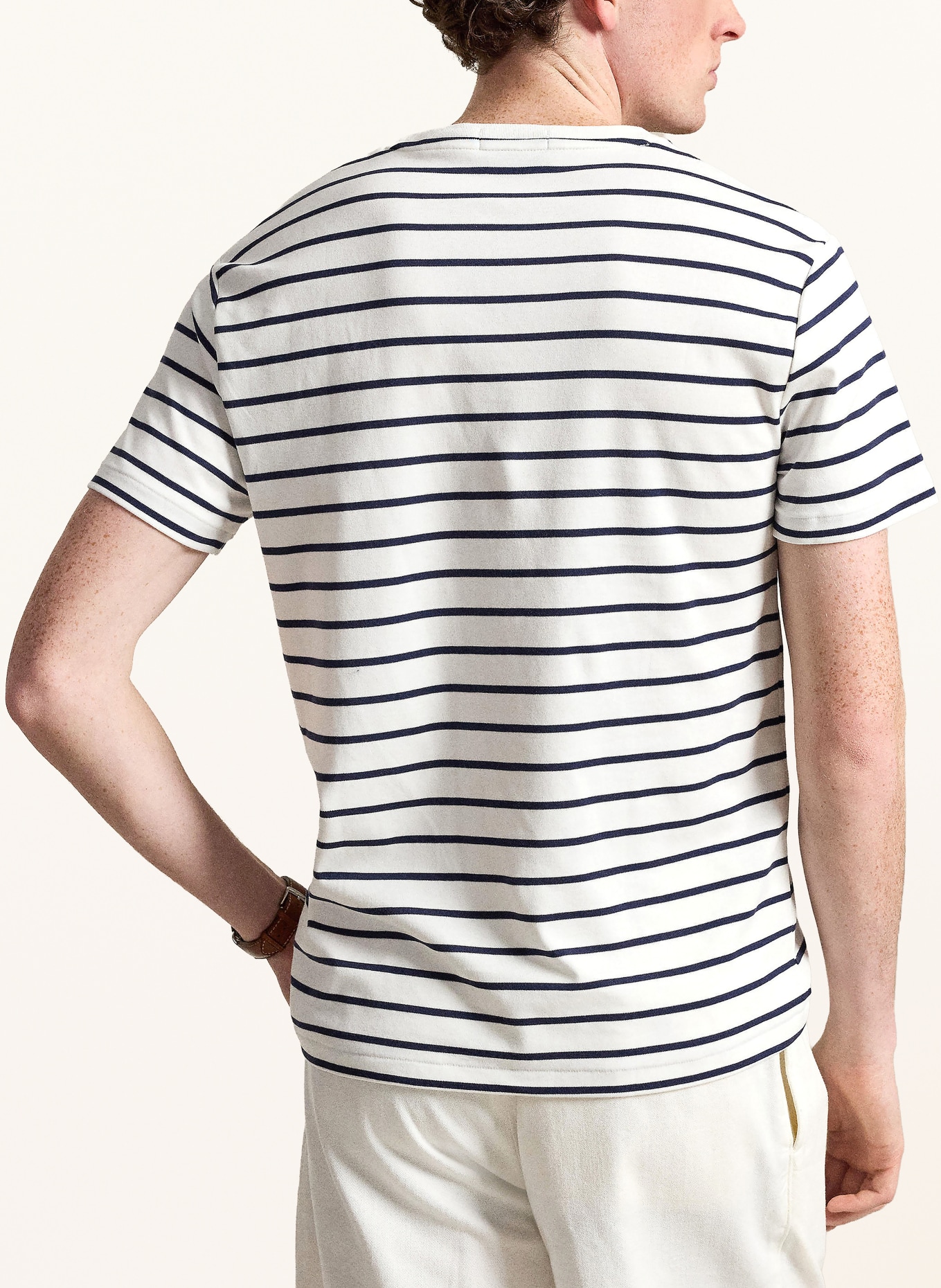 POLO RALPH LAUREN T-Shirt: WEISS / DUNKELBLAU