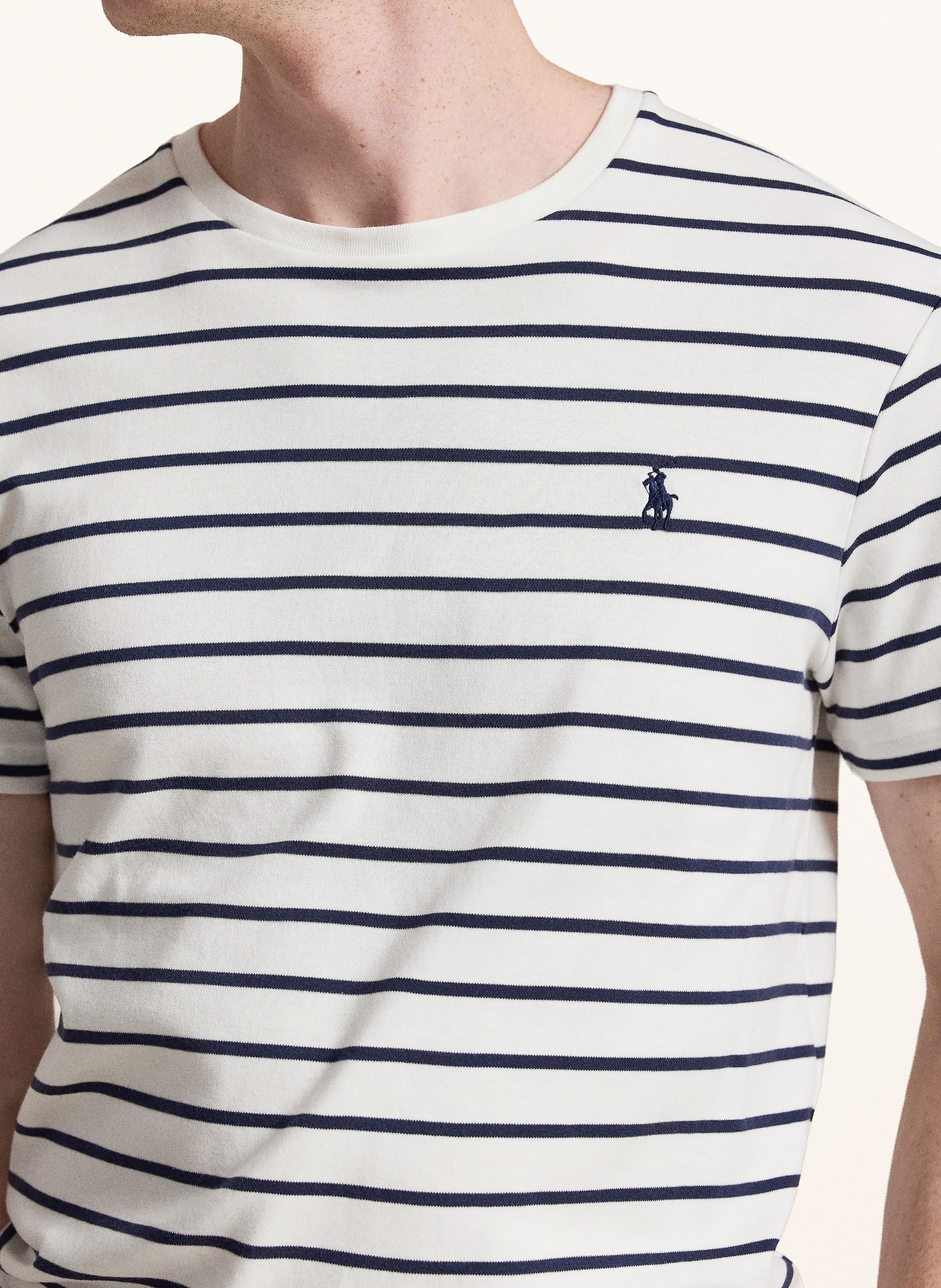 POLO RALPH LAUREN T-Shirt: WEISS / DUNKELBLAU