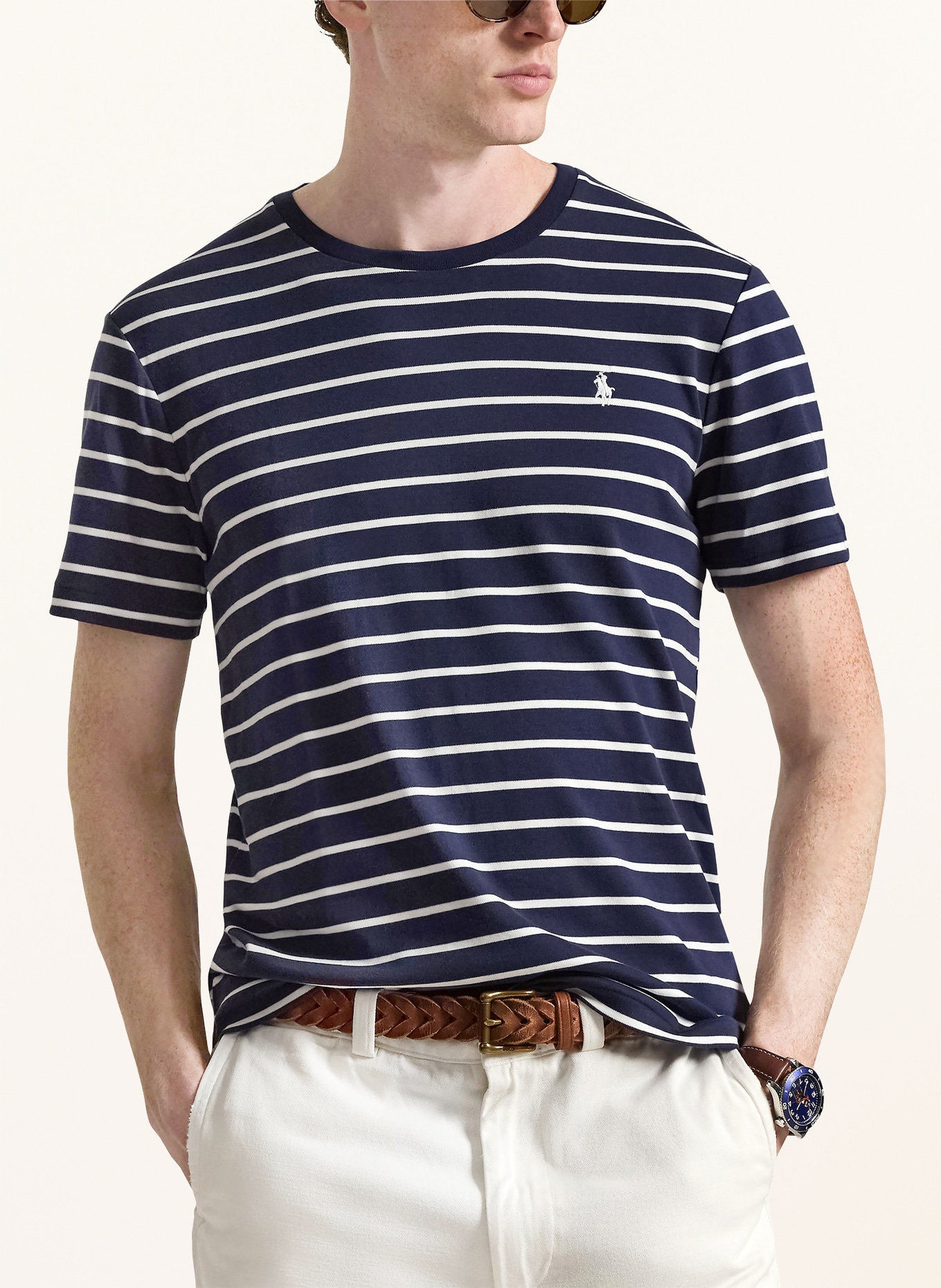 POLO RALPH LAUREN T-Shirt: DUNKELBLAU / WEISS