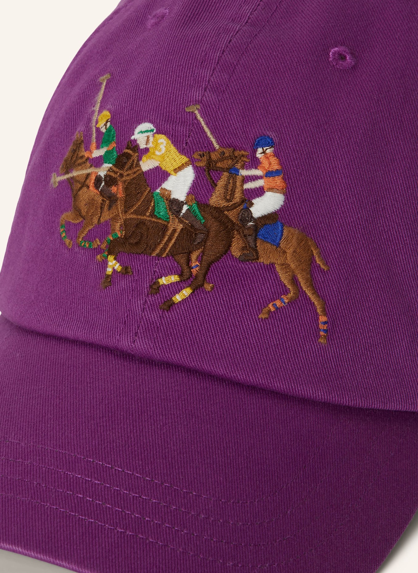 POLO RALPH LAUREN Cap: FUCHSIA / COGNAC / BRAUN