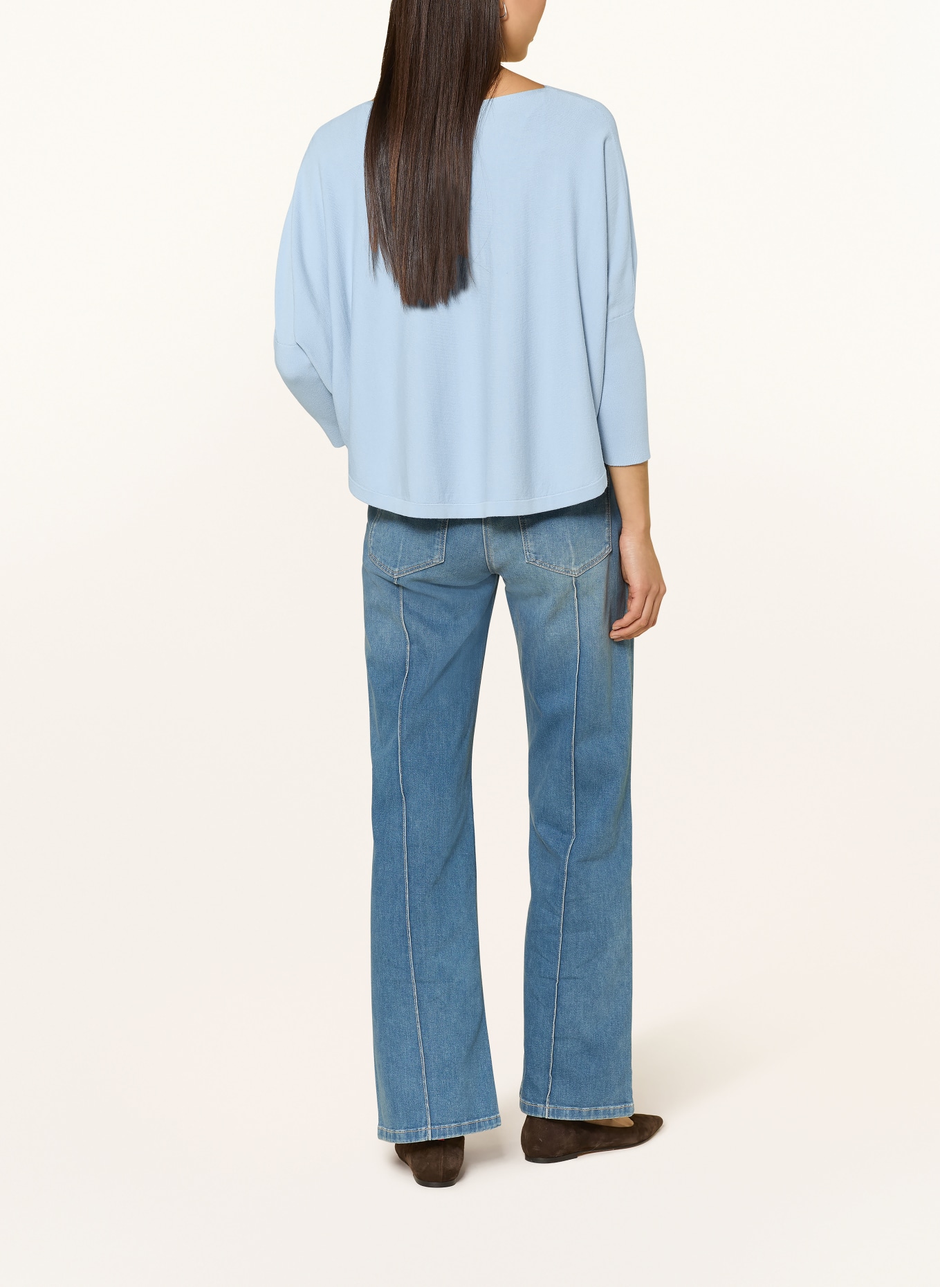 someday Pullover TIRAJA mit 3/4-Arm: HELLBLAU