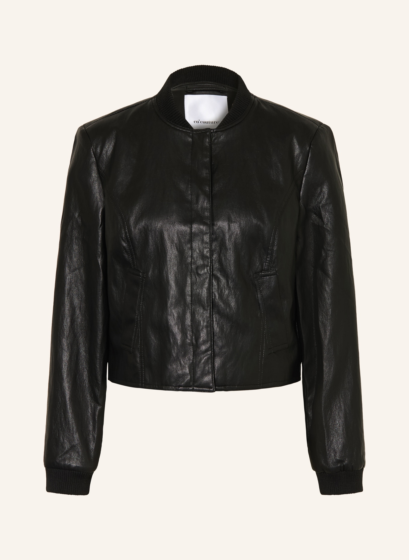 co'couture Jacke GITTCC in Lederoptik: SCHWARZ