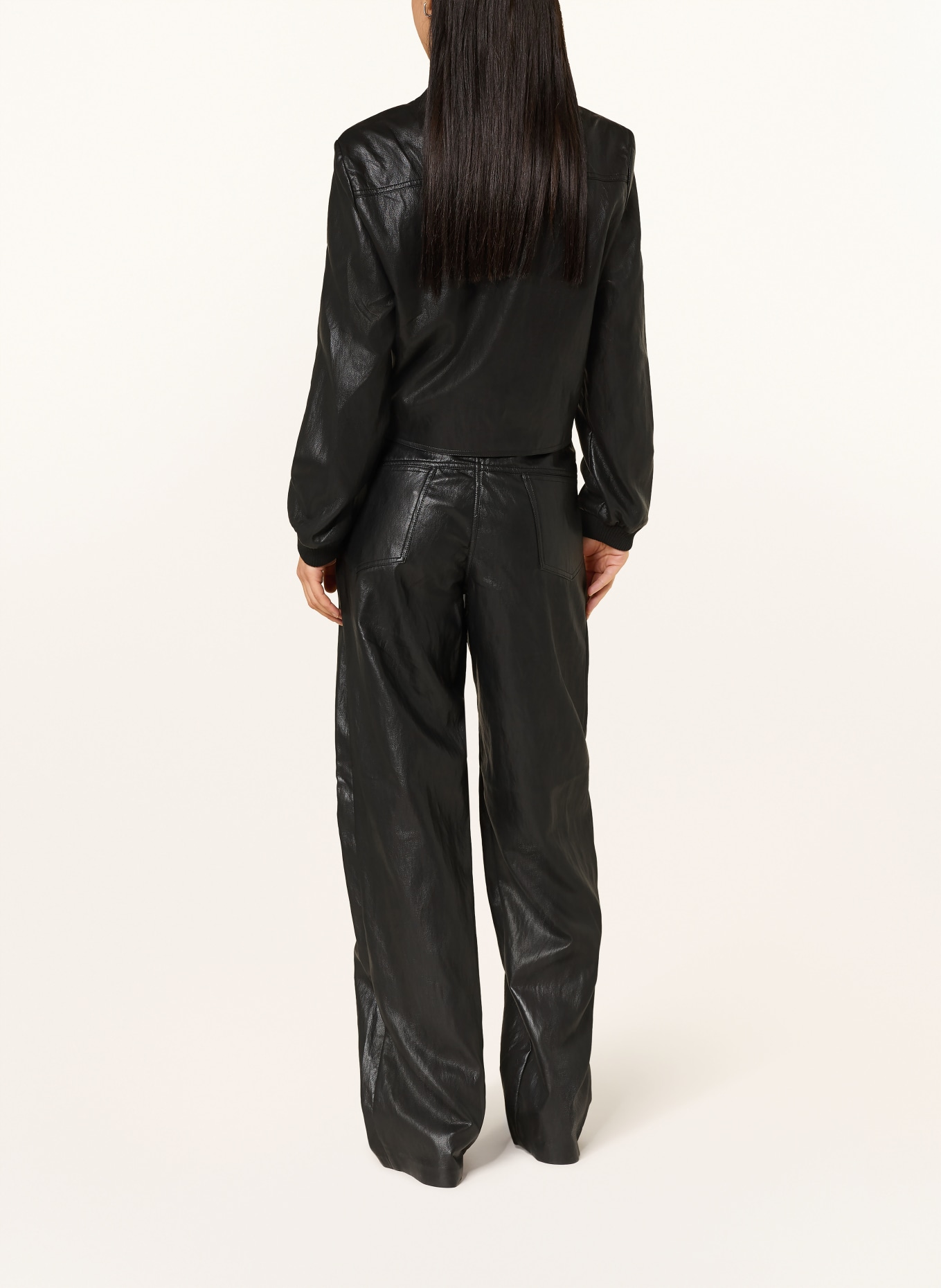 co'couture Jacke GITTCC in Lederoptik: SCHWARZ