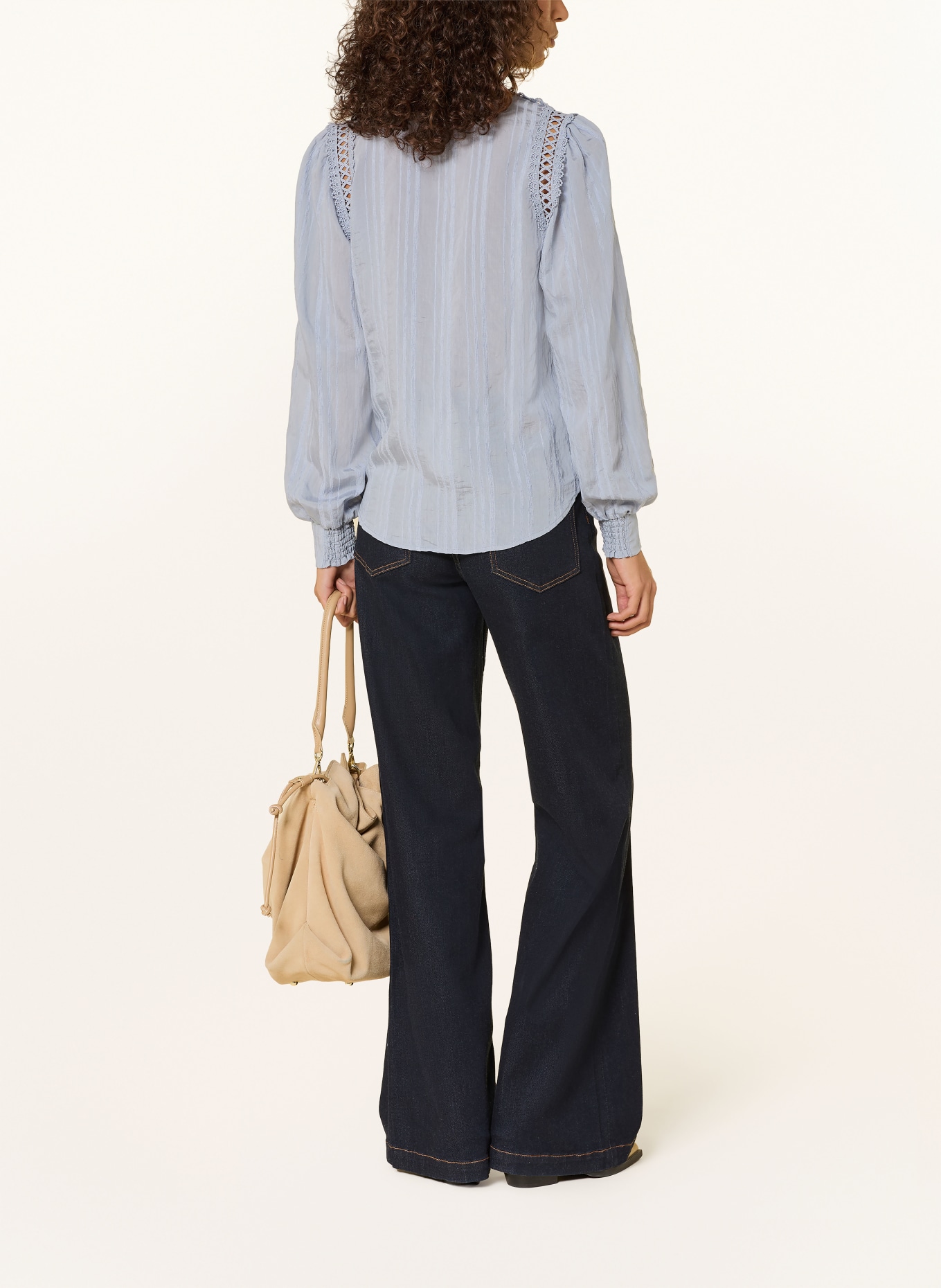 co'couture Blůza KESICC s krajkou: TMAVĚ MODRÁ