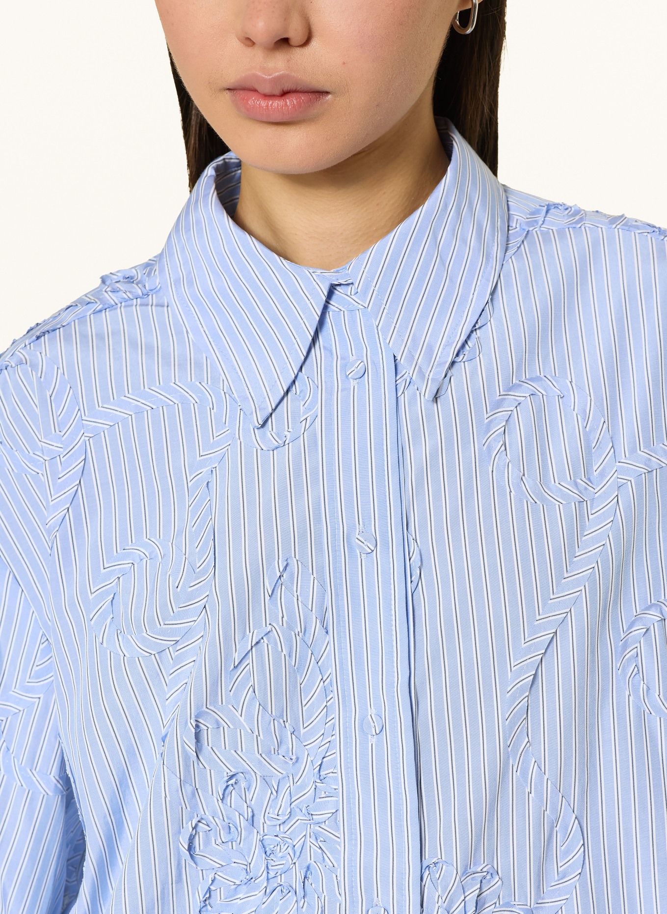 co'couture Shirt blouse XAVIERCC: LIGHT BLUE / DARK BLUE / WHITE