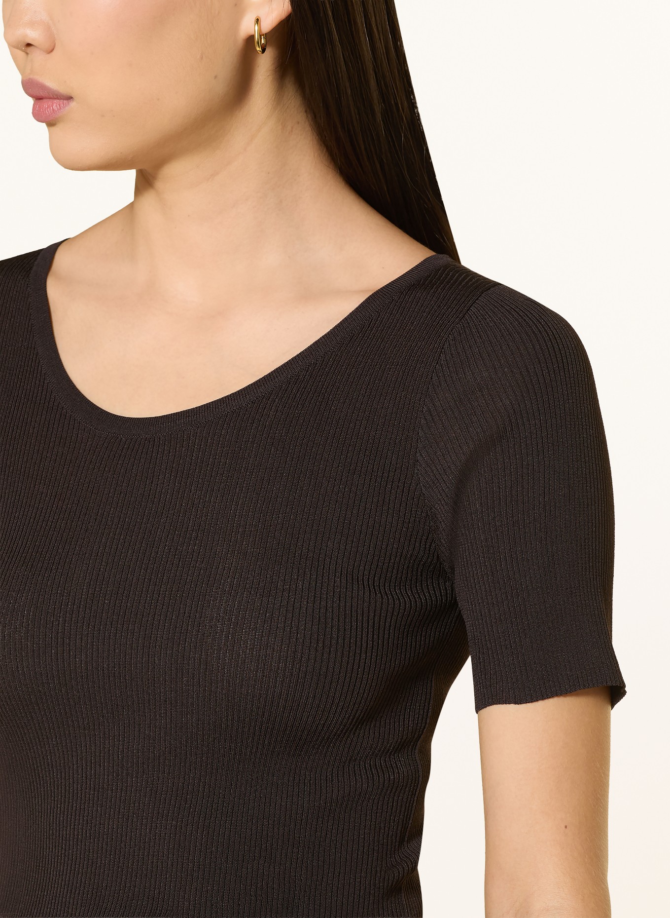 co'couture Tričko: TMAVĚ HNĚDÁ