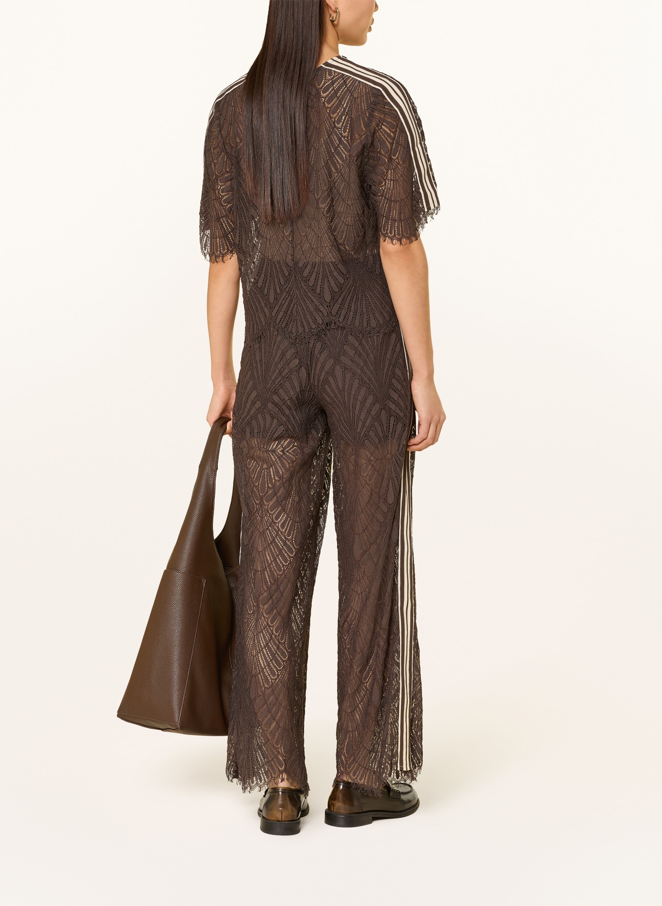 co'couture Blusenshirt aus Spitze: DUNKELBRAUN