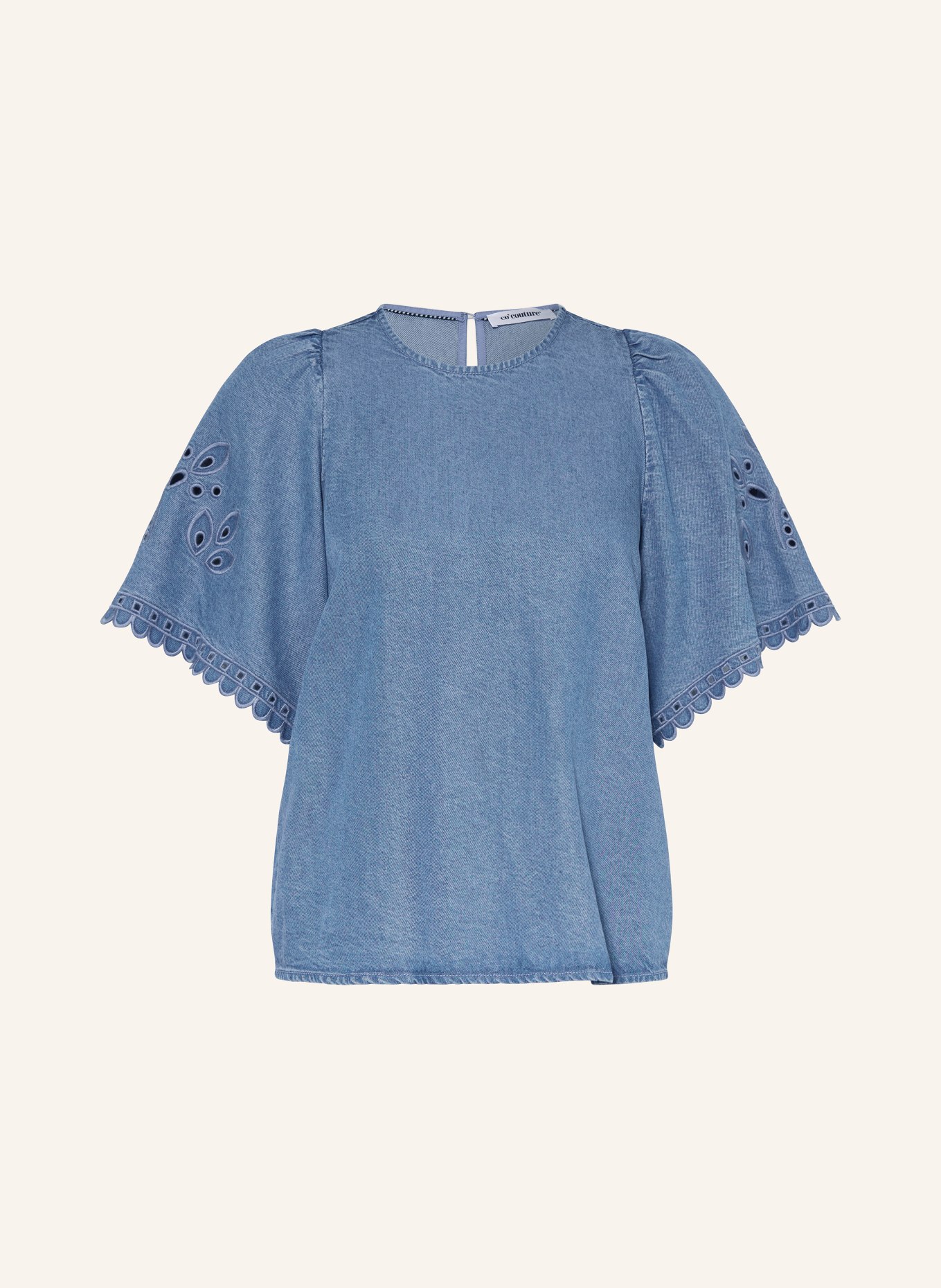 co'couture Blusenshirt in Jeansoptik: HELLBLAU