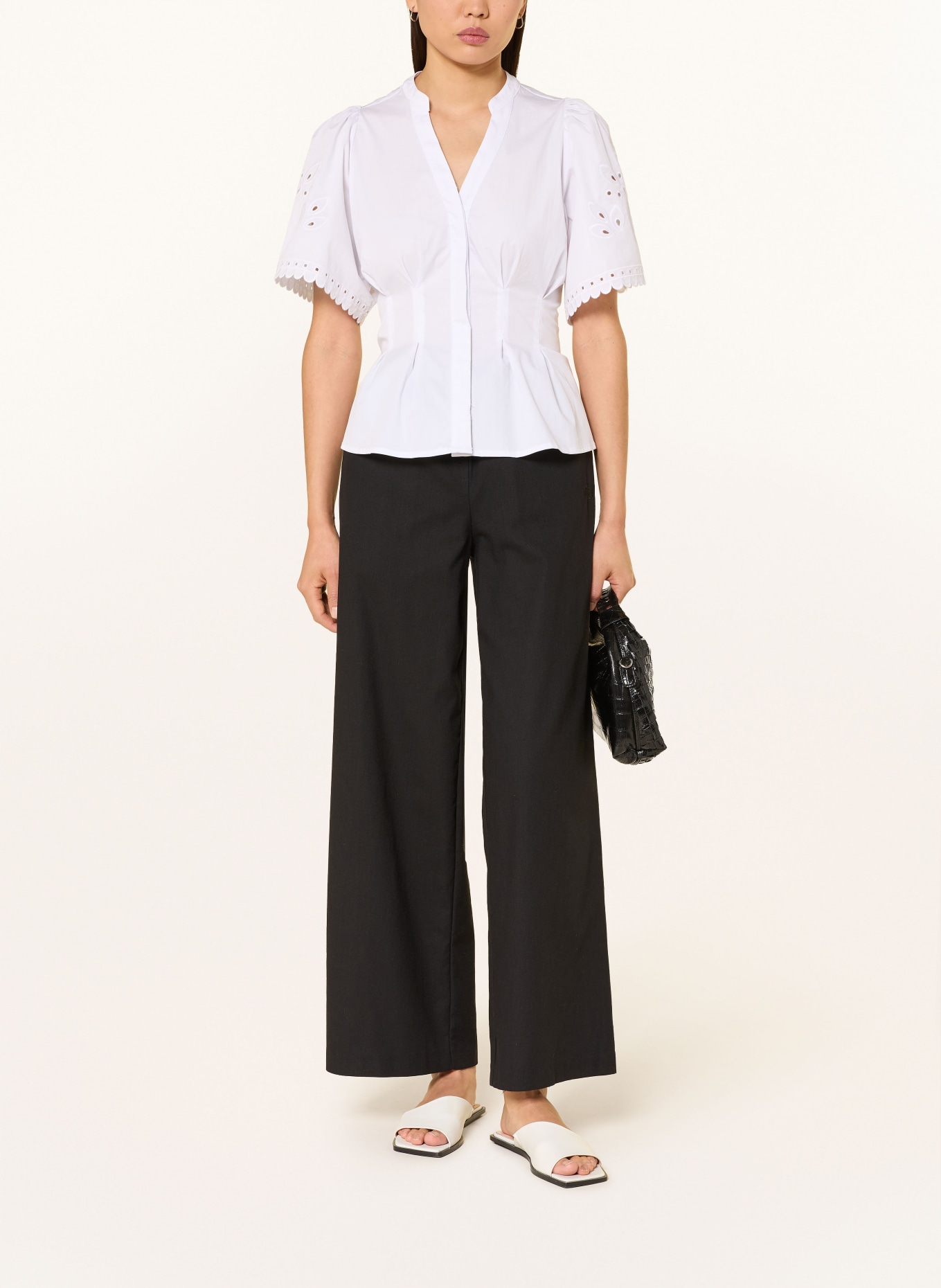 co'couture Bluse mit Stickereien: WEISS