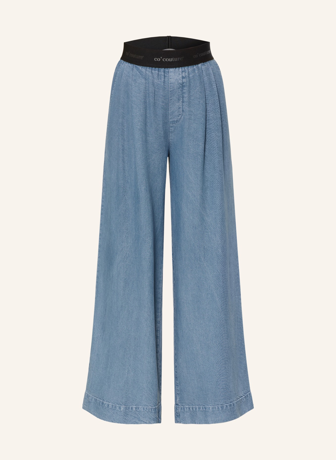 co'couture Marlenehose in Jeansoptik: BLAU / SCHWARZ