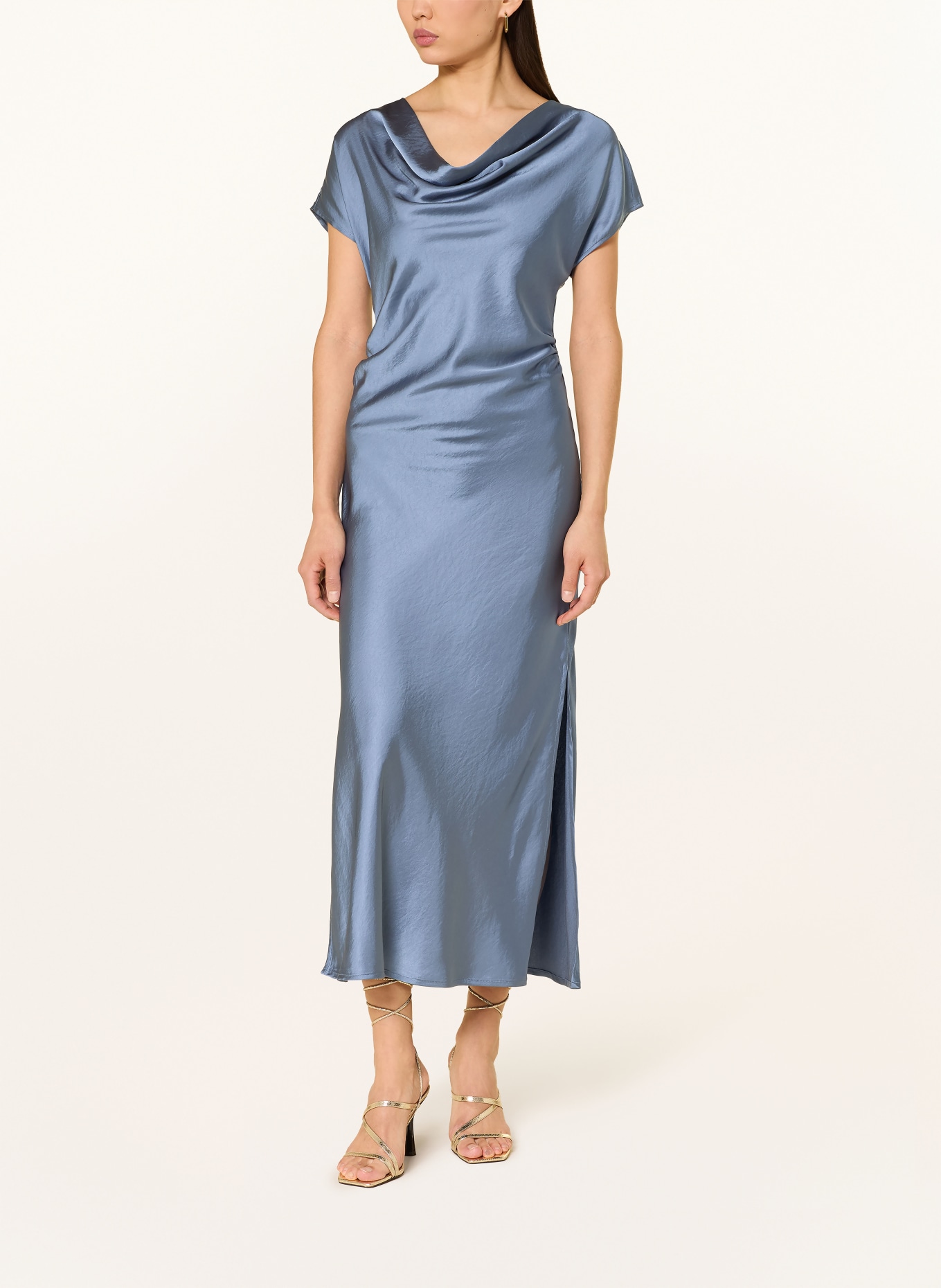 co'couture Satinkleid: BLAUGRAU