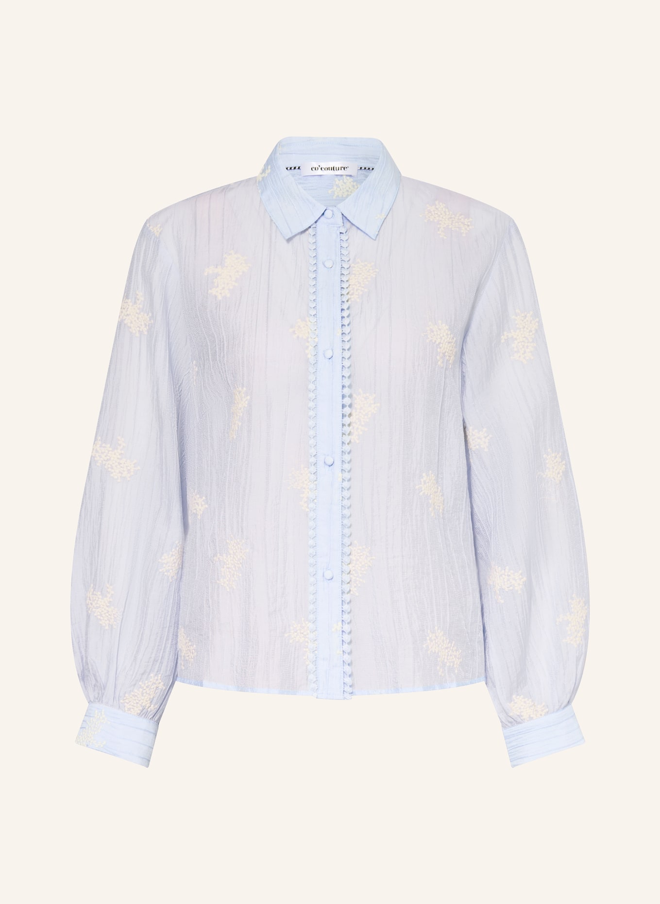 co'couture Embroidered blouse: LIGHT BLUE / CREAM