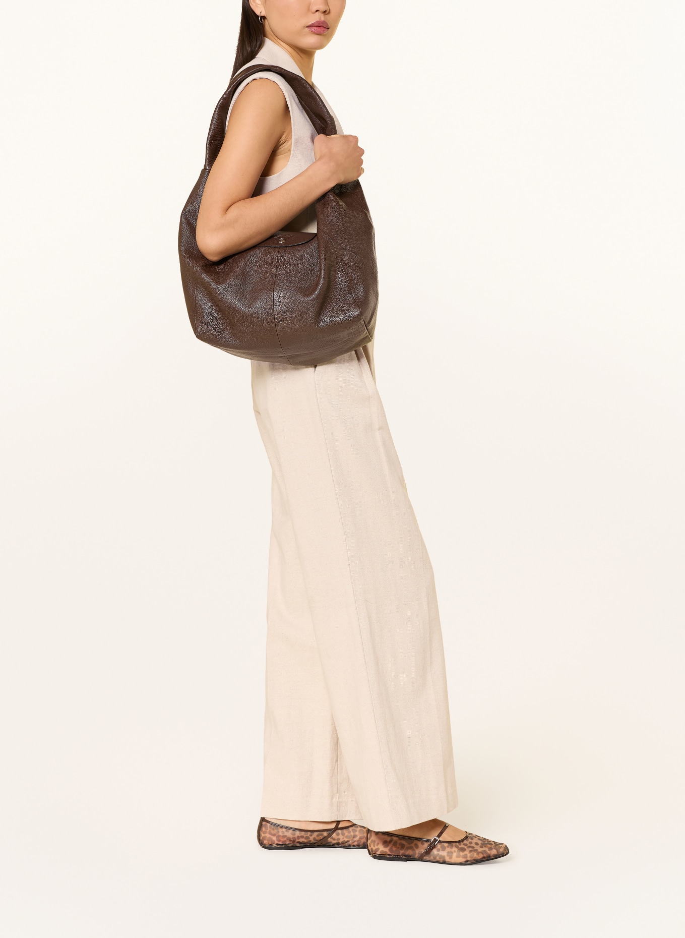 co'couture Marlene kalhoty s lnem: SVĚTLE HNĚDÁ